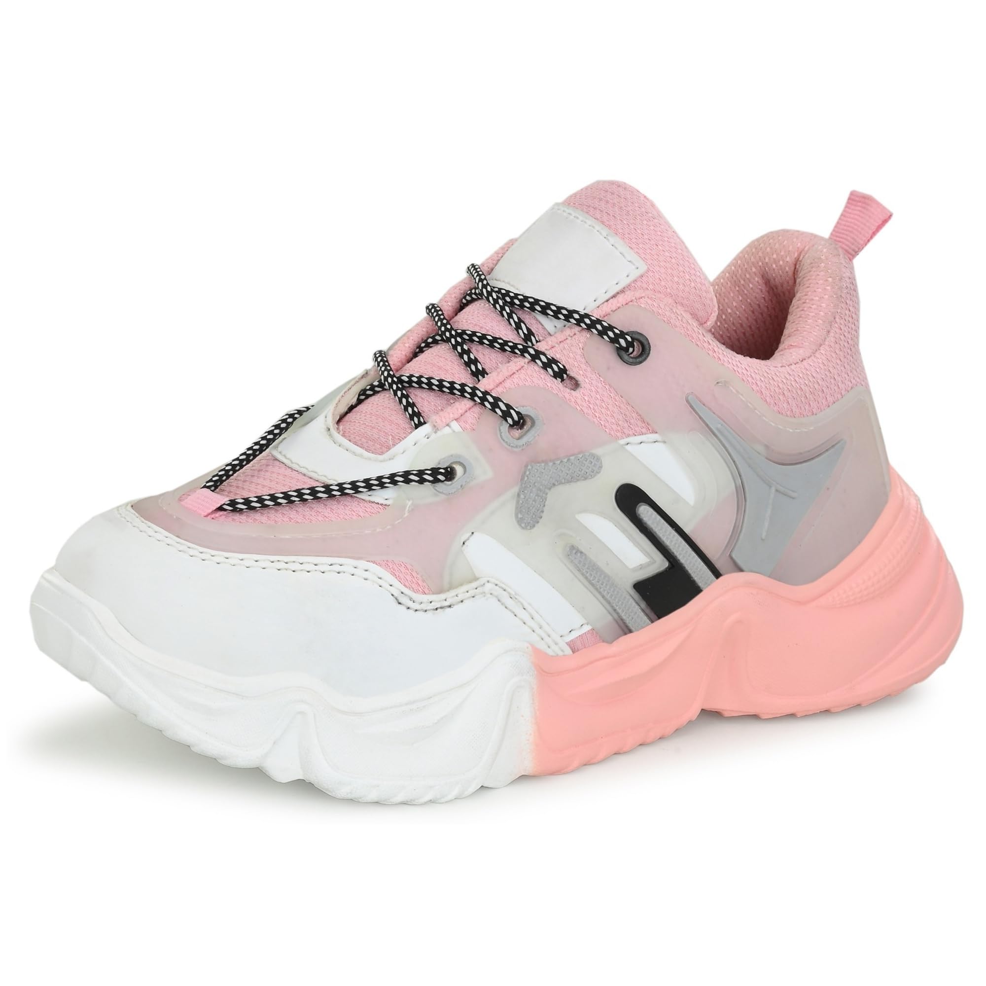 Premium Mesh Lightweight Girls Women Ladies High Heel Casual Sneakers Chunky Running Sports Shoes Shoe Island for Women (BAB772-AZ), Size 8 UK/India Pink (B0CXDR91XY) Amazon Price History, Amazon Price Tracker