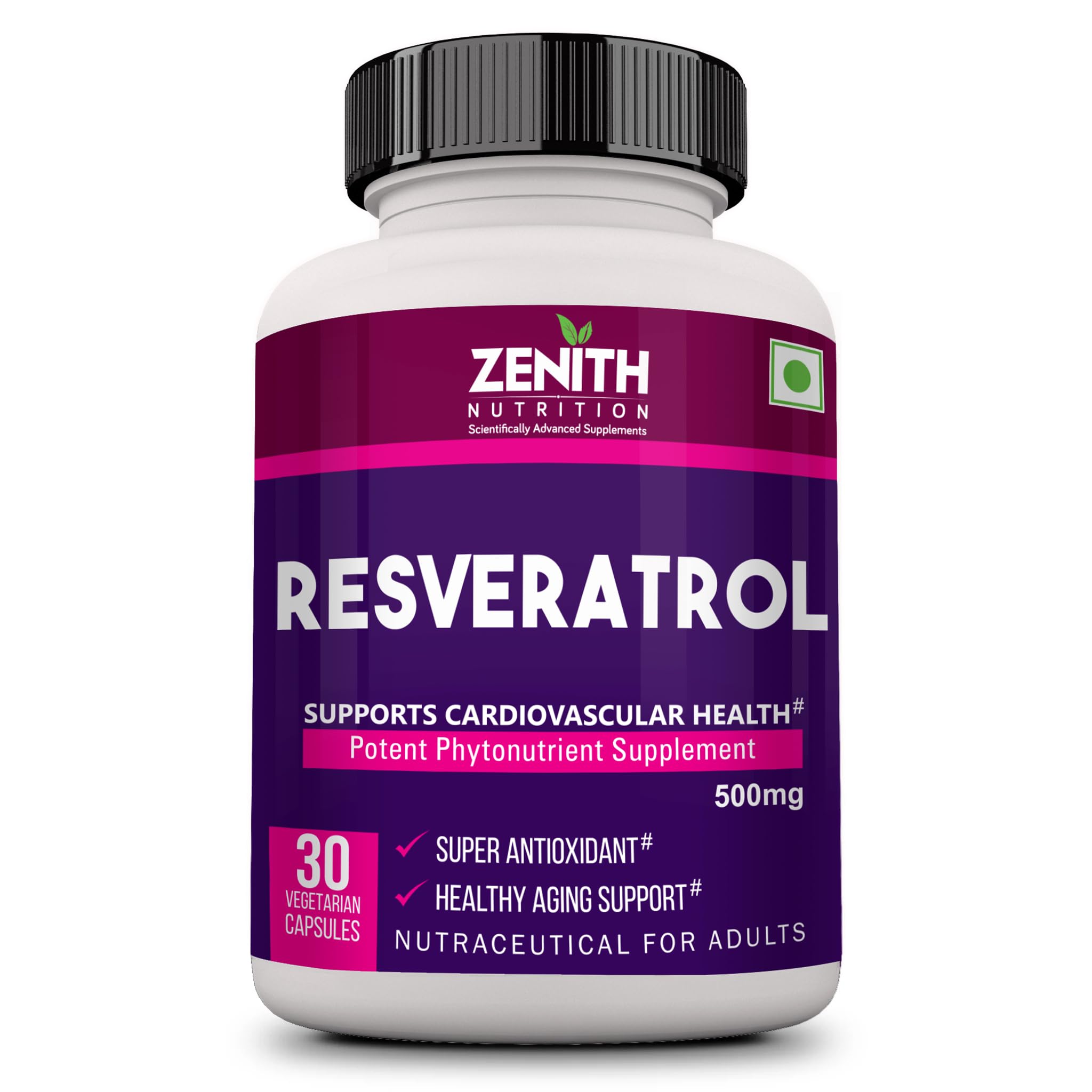 Zenith Nutrition Resveratrol - 500mg - 30 Capsules | Lab tested-image-47