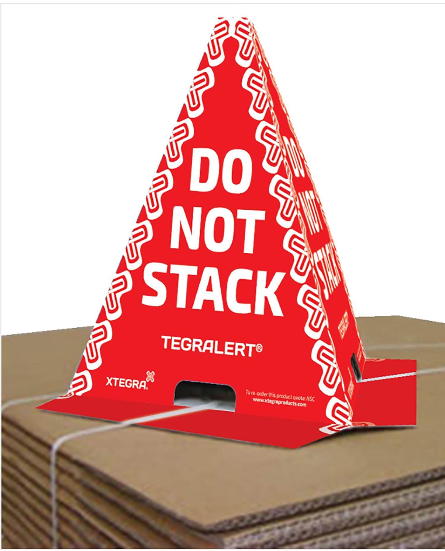 Do Not Stack Pallet Cones - Warning Triangles Toppers Red (100)