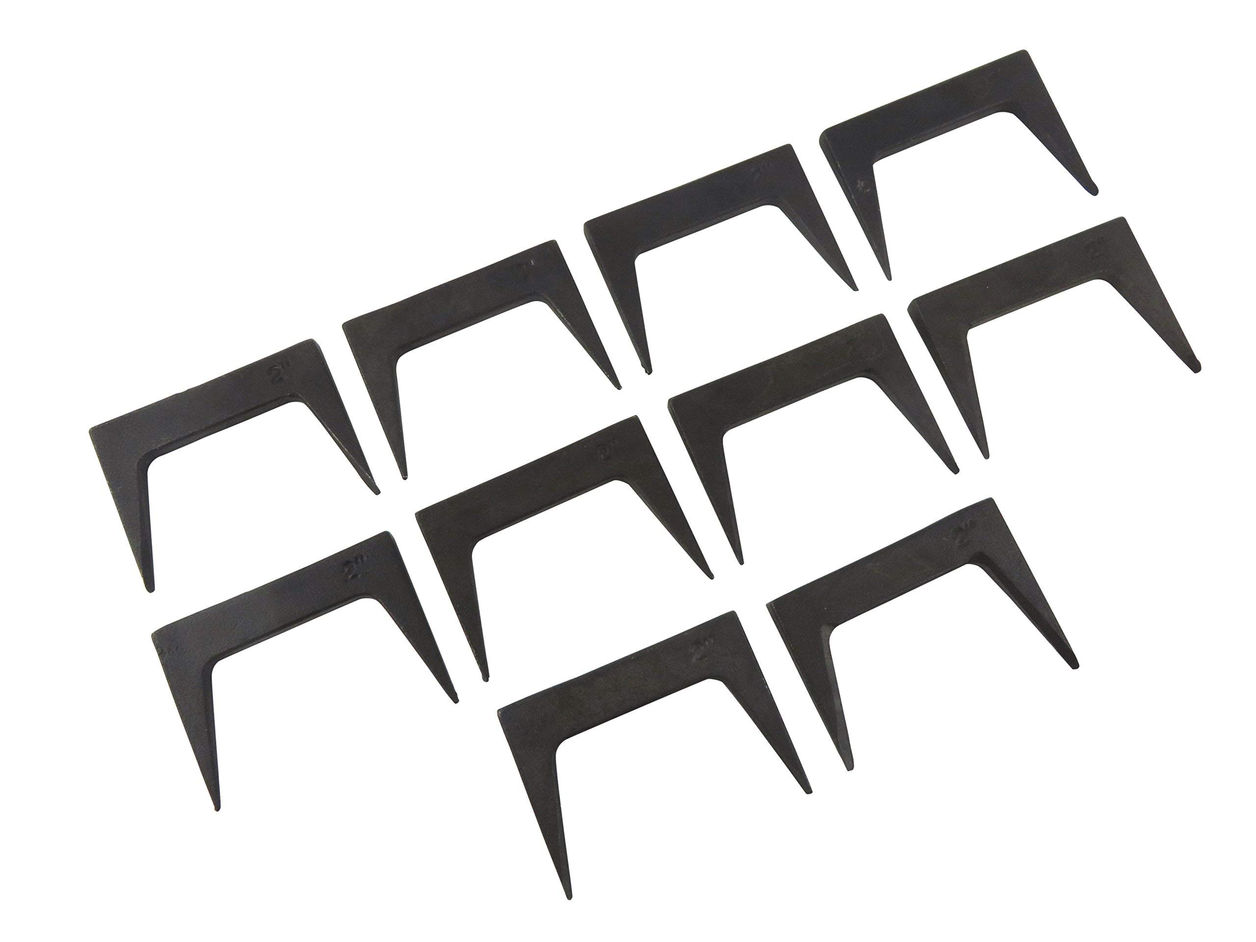 Taytools 500030 Pack of 10 Each 2 Inch Pinch Dogs with Square Back and Tapered Legs
