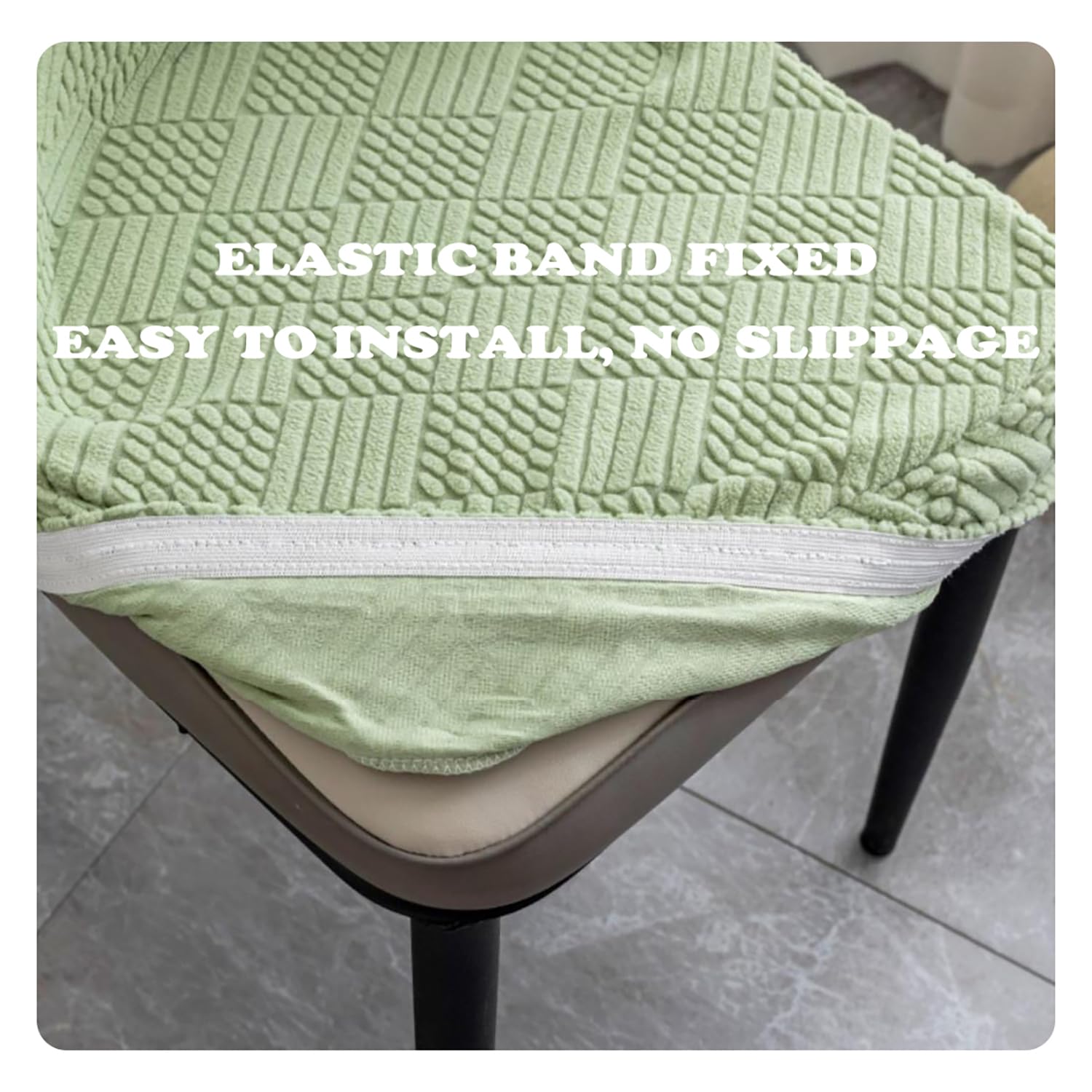 Funda gruesa y elástica para silla con respaldo curvado, protector moderno para silla de comedor