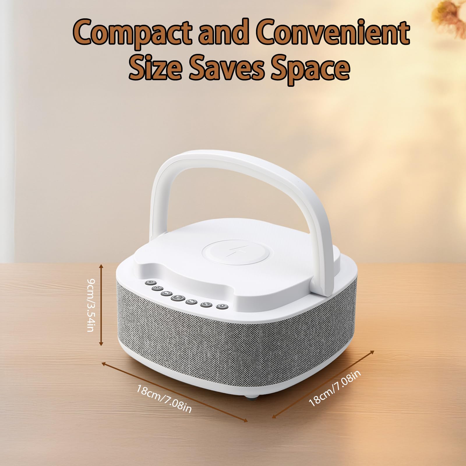 Sveglia digitale con caricatore wireless 15 W, altoparlante Bluetooth, radio FM, camera da letto, soggiorno, ufficio