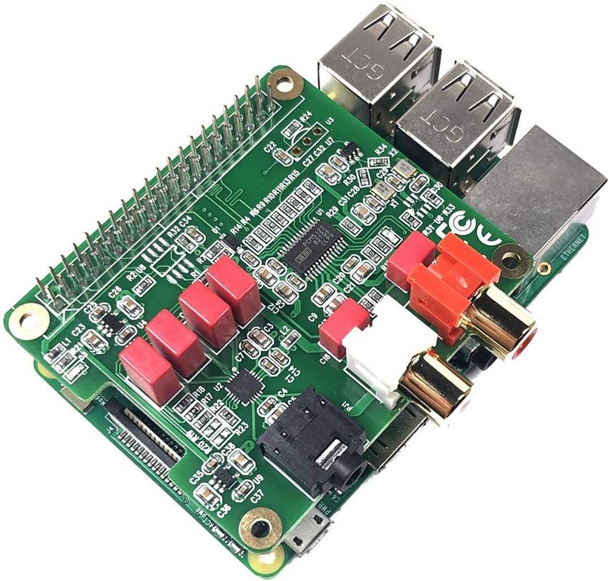 HiFi DAC HAT 32Bit Mini Durable Module Sound PCM5122 384KHZ Expansion Board Music Player Audio Card for Raspberry Pi 4 3 B B+ Pi Zero (Green)
