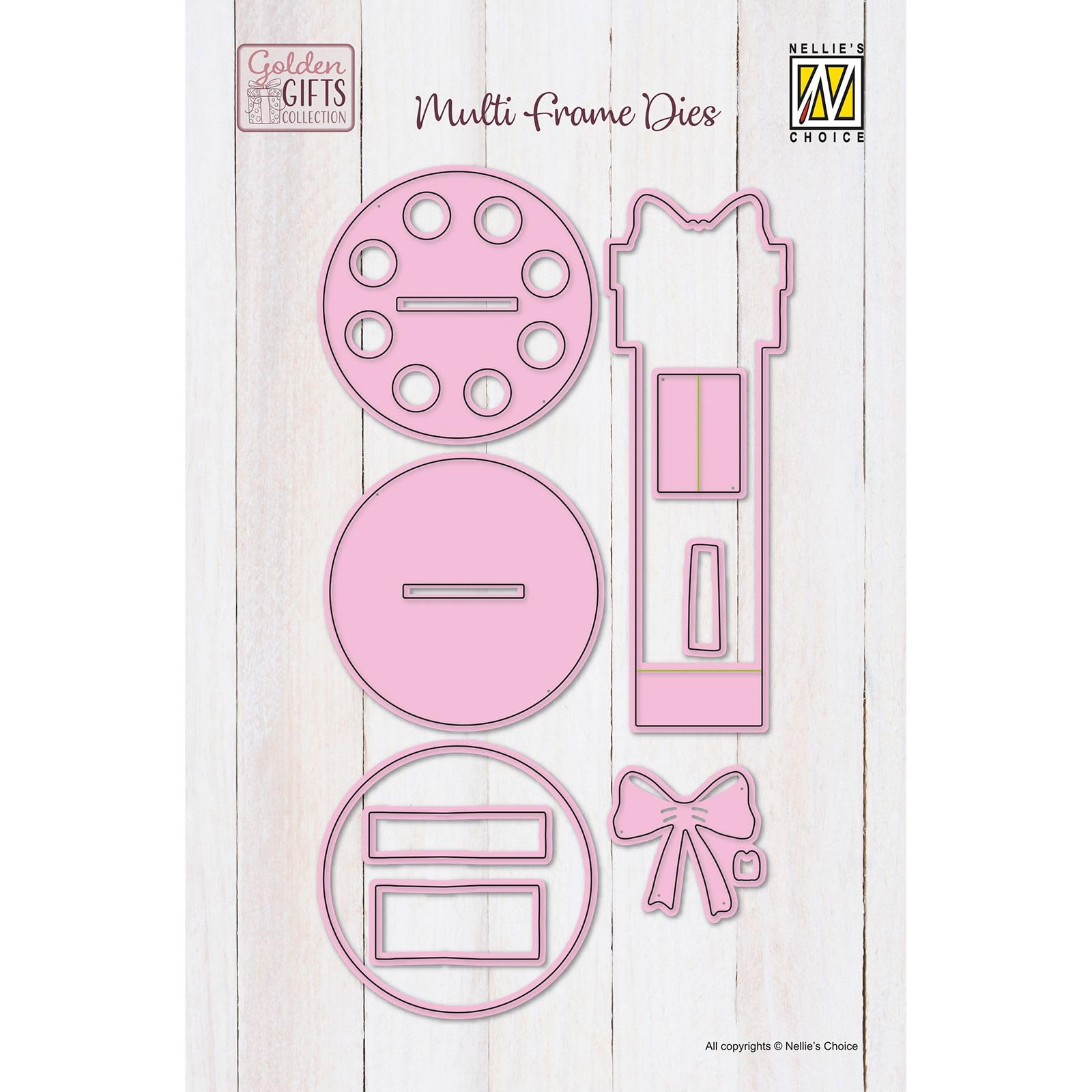 Nellie's Choice Cutting Dies Money Cake - 12 Multi Frame Dies - Metal Craft Dies for Gift Box, DIY and Paper Crafts
