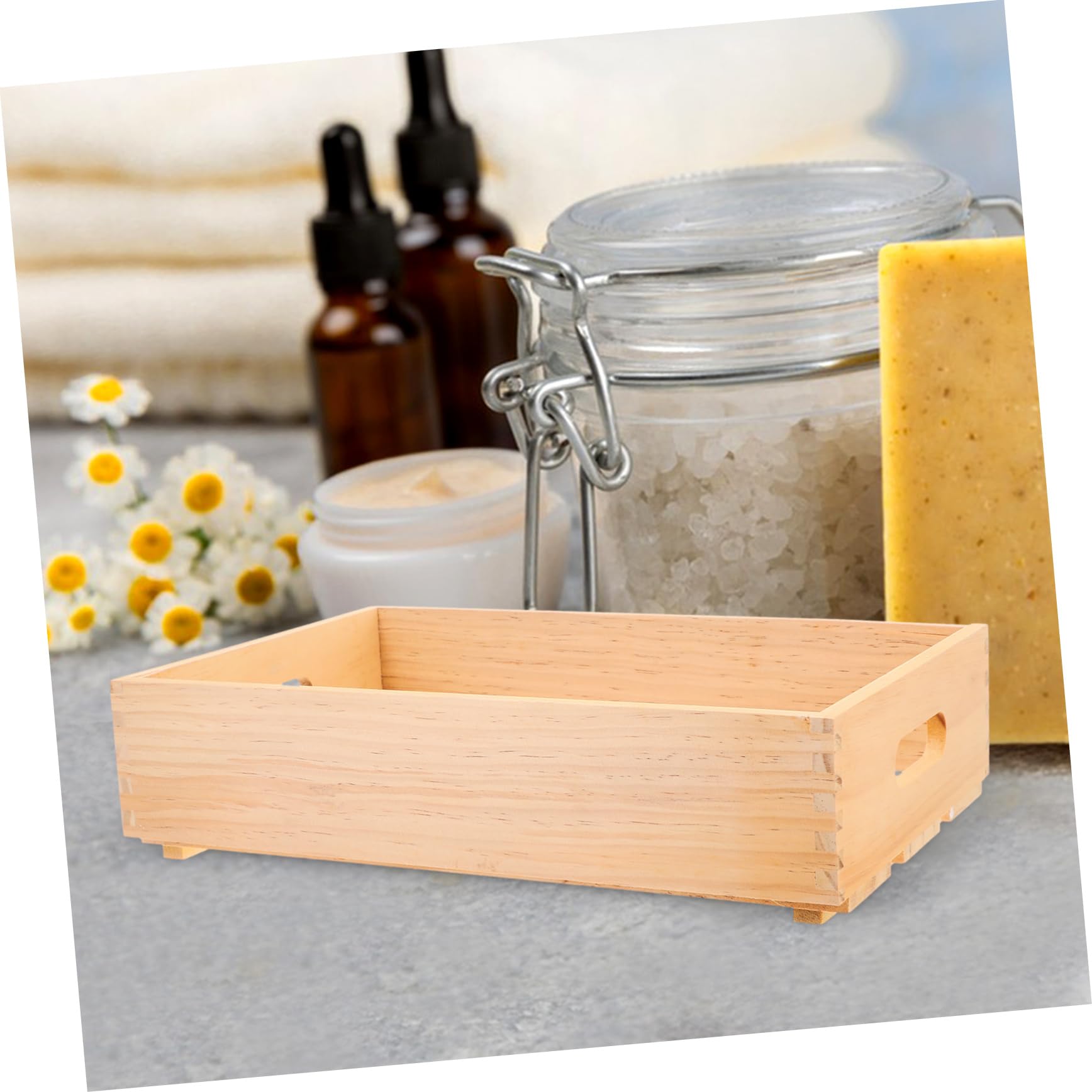 Jabonera de Baño Grande de Madera de Pino para Guardar Jabón