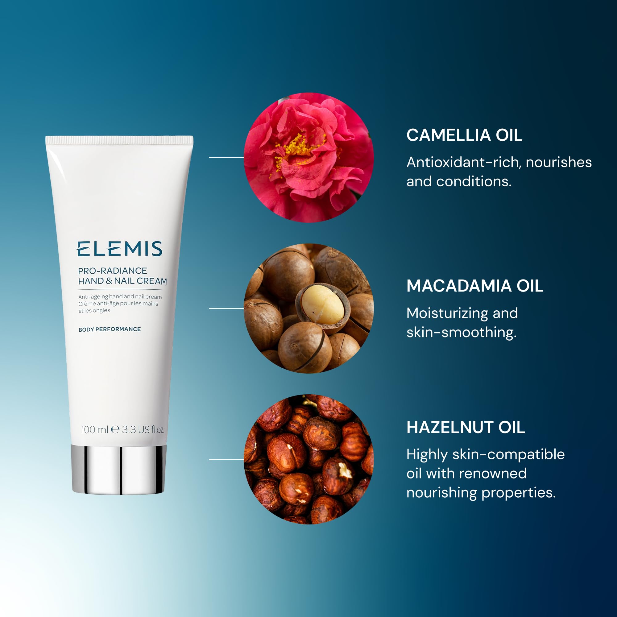 Elemis Pro-Radiance-Hand- und Nagelcreme, Anti-Aging-Hand- und Nagelcreme, 1er Pack (1 x 100 ml)