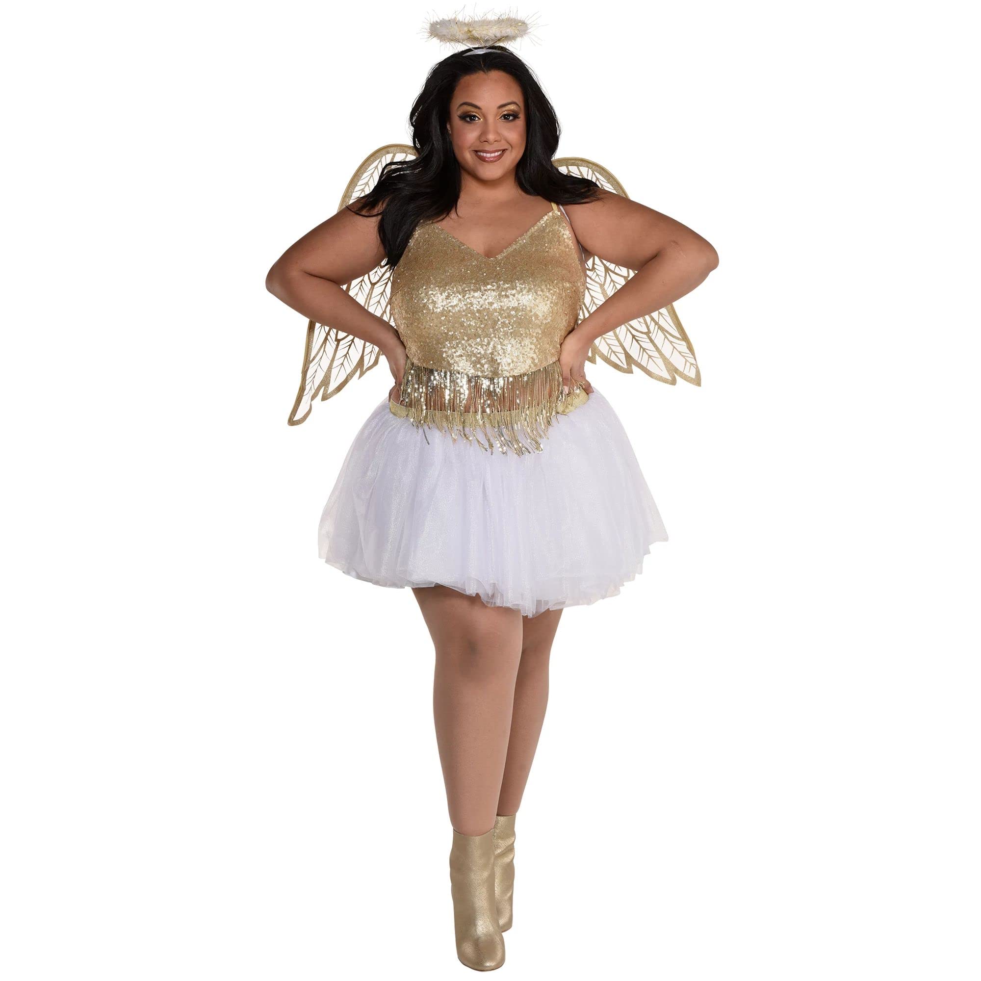 Amscan White & Gold Heaven On Earth Costume - Luxurious & Comfortable Outfit Perfect For Halloween, Parties & Cosplay - 1 Set