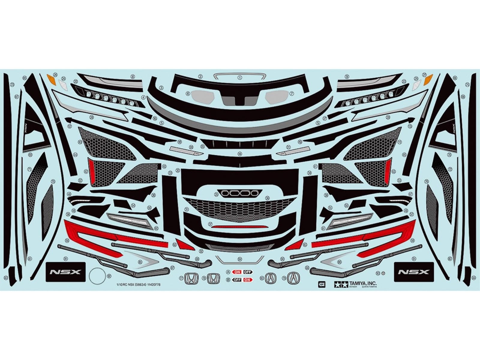 Amazon.com: Tamiya 58634 Honda NSX Kit - TT02 Chassis. : Toys & Games
