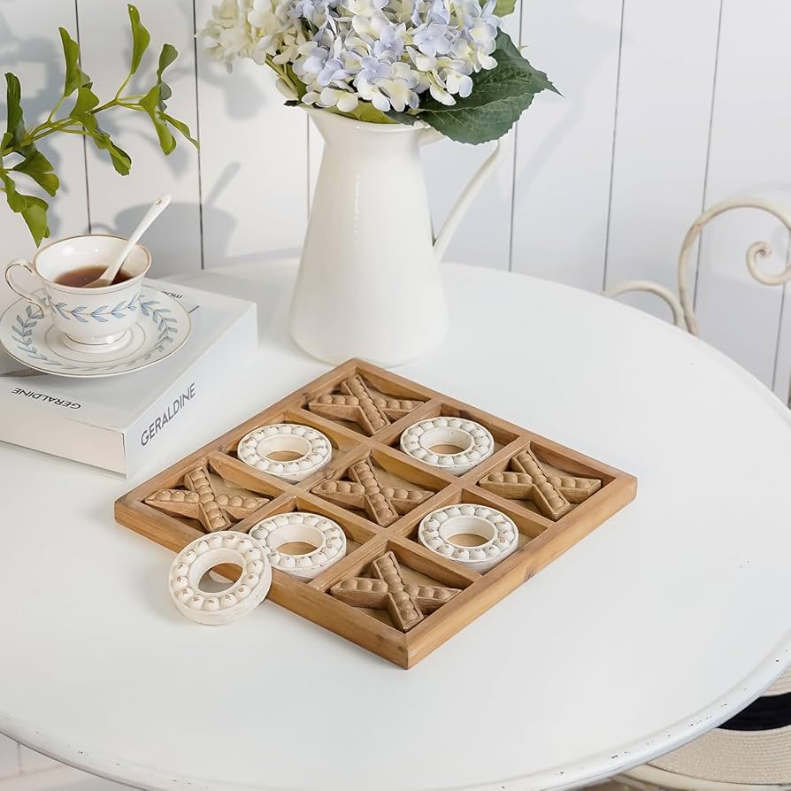 Amazon.com: NIKKY HOME Tic Tac Toe Game Coffee Table Decor, 10.6