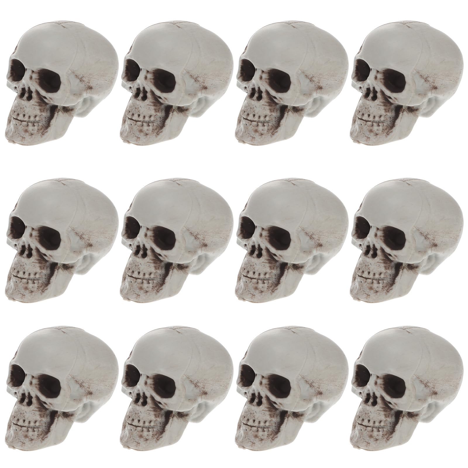 Cabeza de calavera adorno de mesa de plastico VILLCASE decoracion Halloween casera