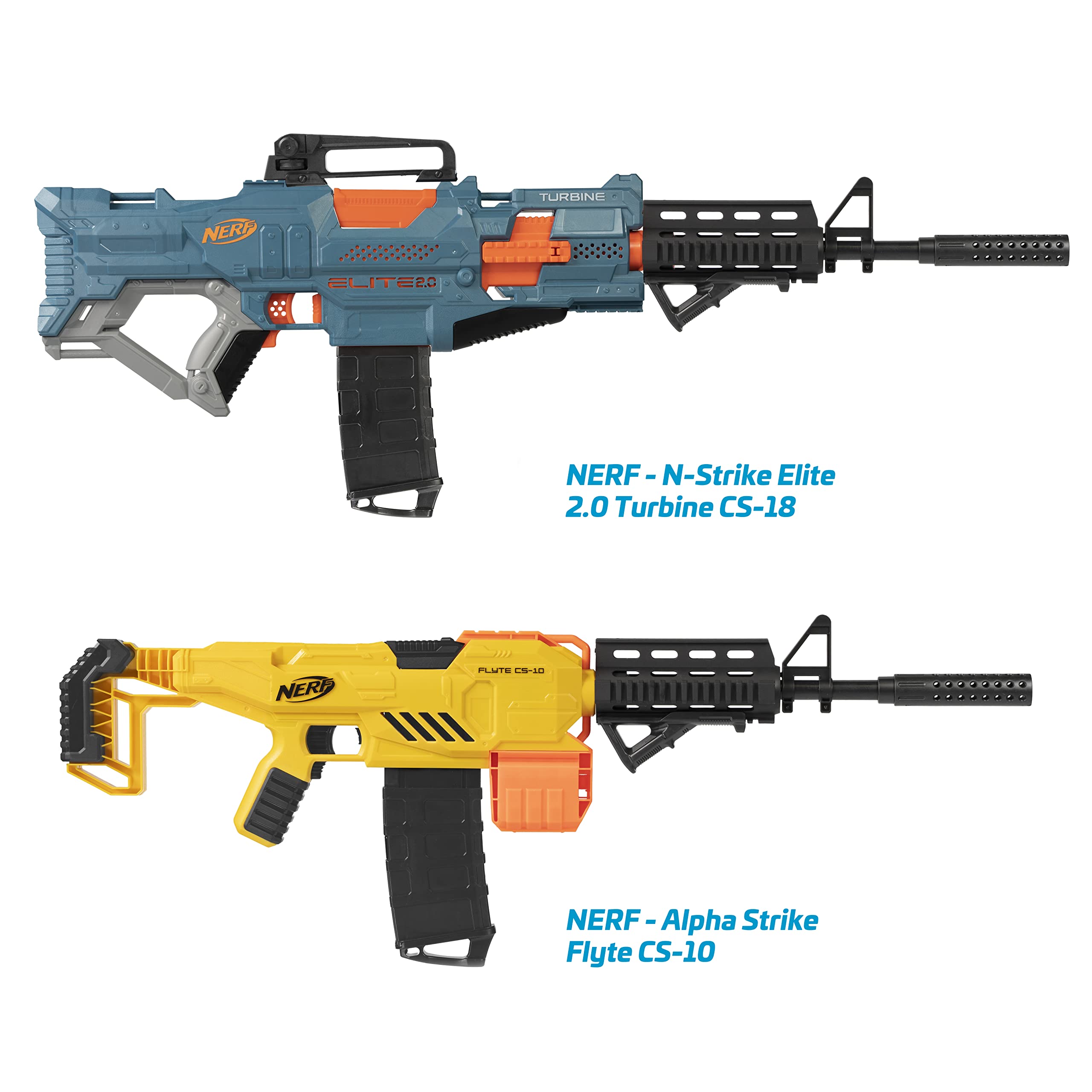 M4 Body Kit - Mod Upgrade Kit passend für NERF N-Strike Elite Phoenix CS-6 und Stryfe - 13-teiliges Set - schwarz - Blaster-Modding & Zubehör