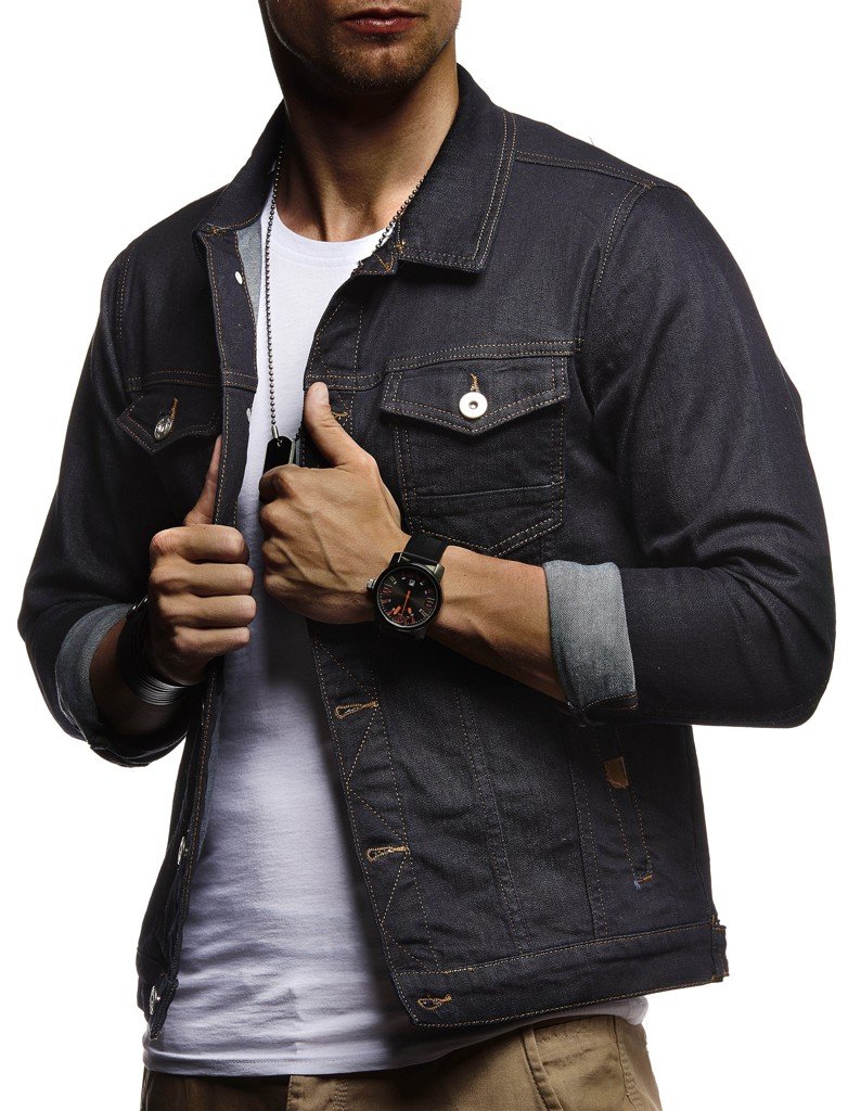 Leif Nelson Giacca di Jeans Uomo LN-9500
