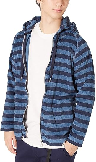 Amazon インディゴ パイル ボーダー ジップアップ パーカー メンズ レディース ジップパーカー トレーナー パーカー 通販 Amazon インディゴ パイル ボーダー ジップアップ パーカー メンズ レディース ジップパーカー トレーナー パーカー 通販