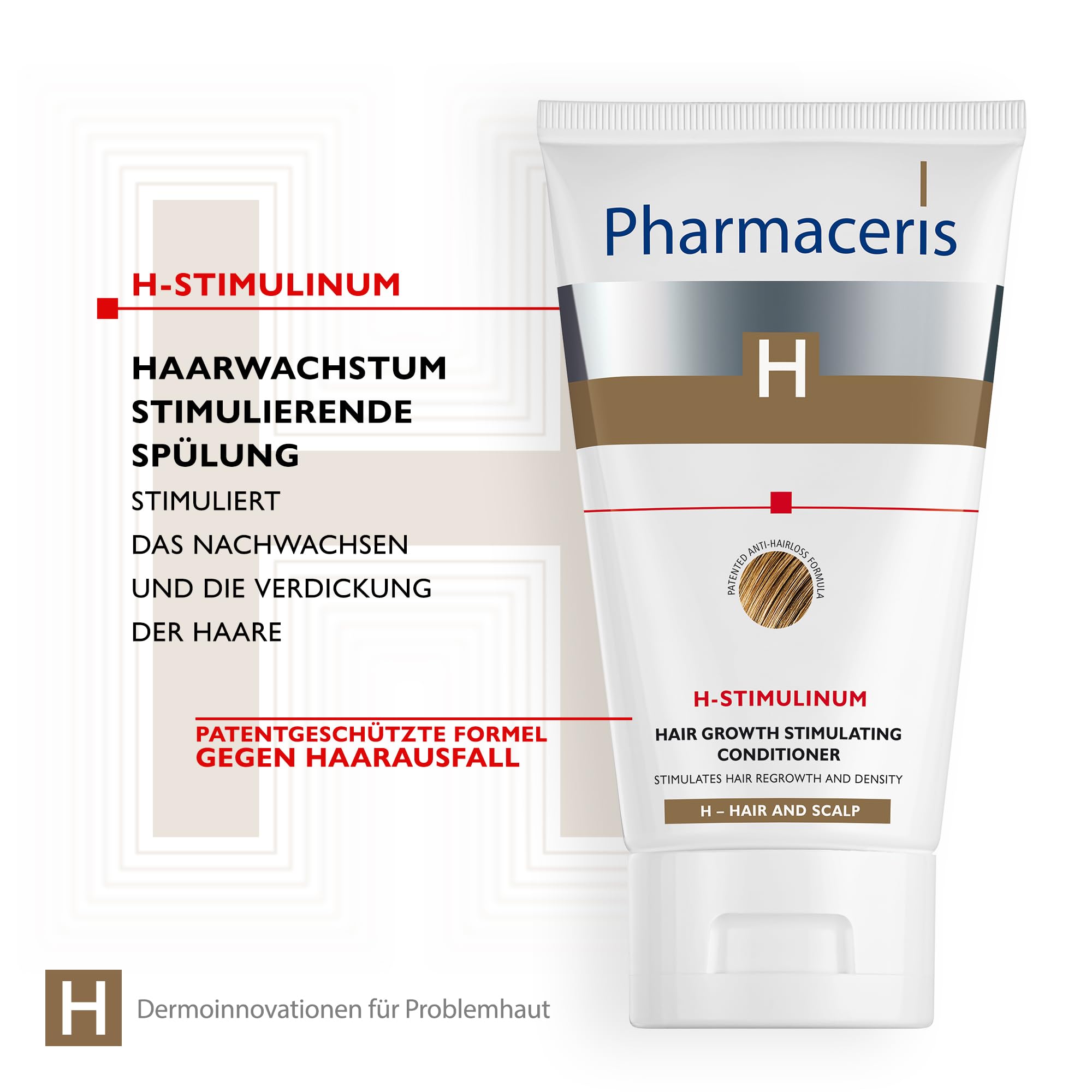 Pharmaceris H Stimulinum, Conditioner, der das Haarwachstum Stimuliert, Erhöht das Haarvolumen, Koffein, D-Panthenol, Haarpflege für Frauen und Männer - 150 ml