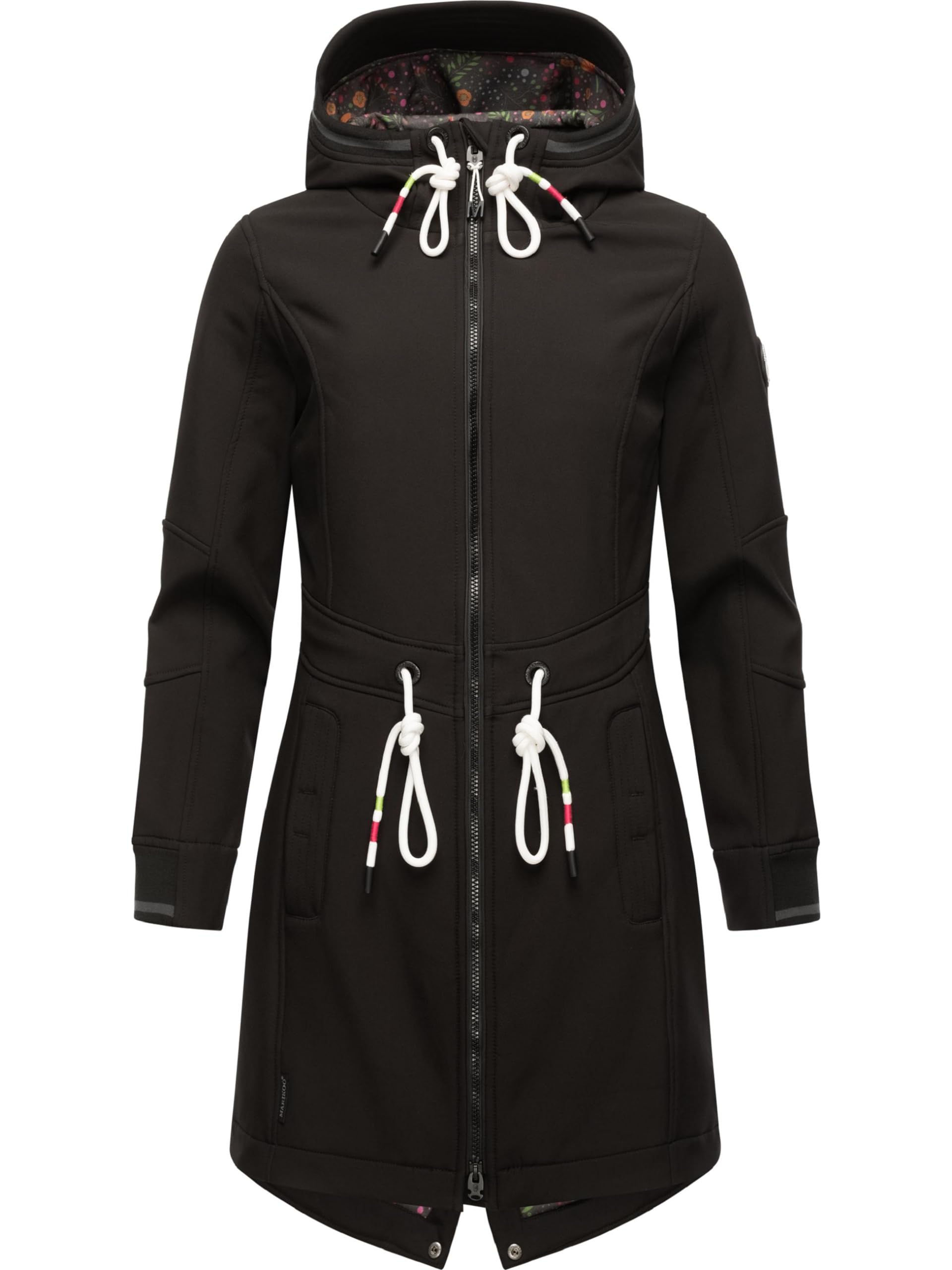 MARIKOO Damen Übergangsjacke Softshellmantel mit Kapuze Mount Furnica XS-3XL
