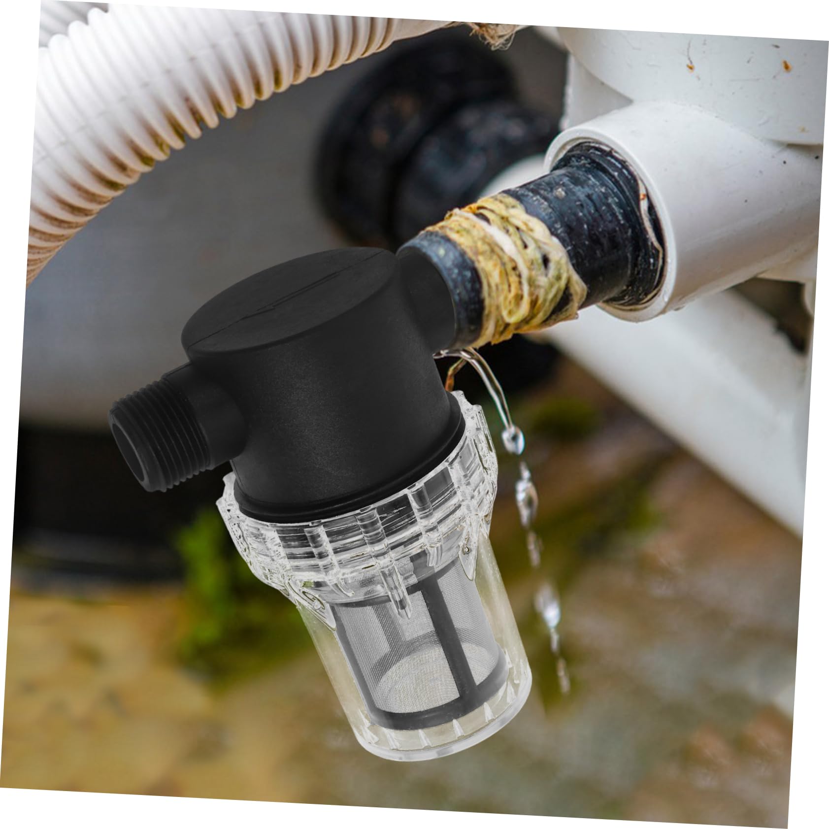 Alipis Wasserpumpenfiltersieb für Gartenbewässerung mit Festem Kunststoffgehäuse und Effizienter Filterung für Gartenschlauch und Hochdruckreiniger Einlass