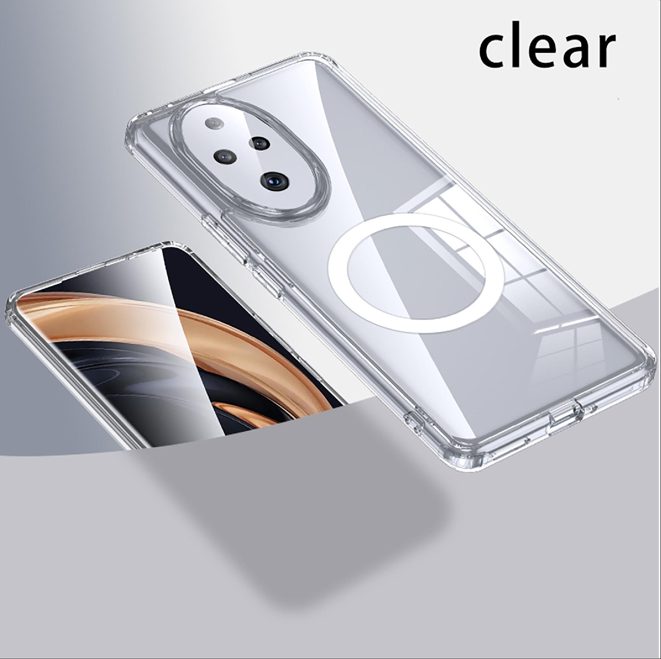 Yutwo Cover per Honor 200 Lite con Cordino, Elettrolitico Cuore Custodia per Honor 200 Lite con Tracolla, Antiurto Donna Cuore Cover per Honor 200 Lite Cordino -Nero