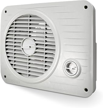 Suncourt ThruWall Transfer Fan, Max 200 Sq Ft, Hardwired, Var Speed TW208