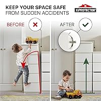 Vista 2 de X-Protector Anclajes para muebles a prueba de bebés – Paquete de 10 piezas – Anclaje de pared de metal para muebles – Anclajes de pared a prueba