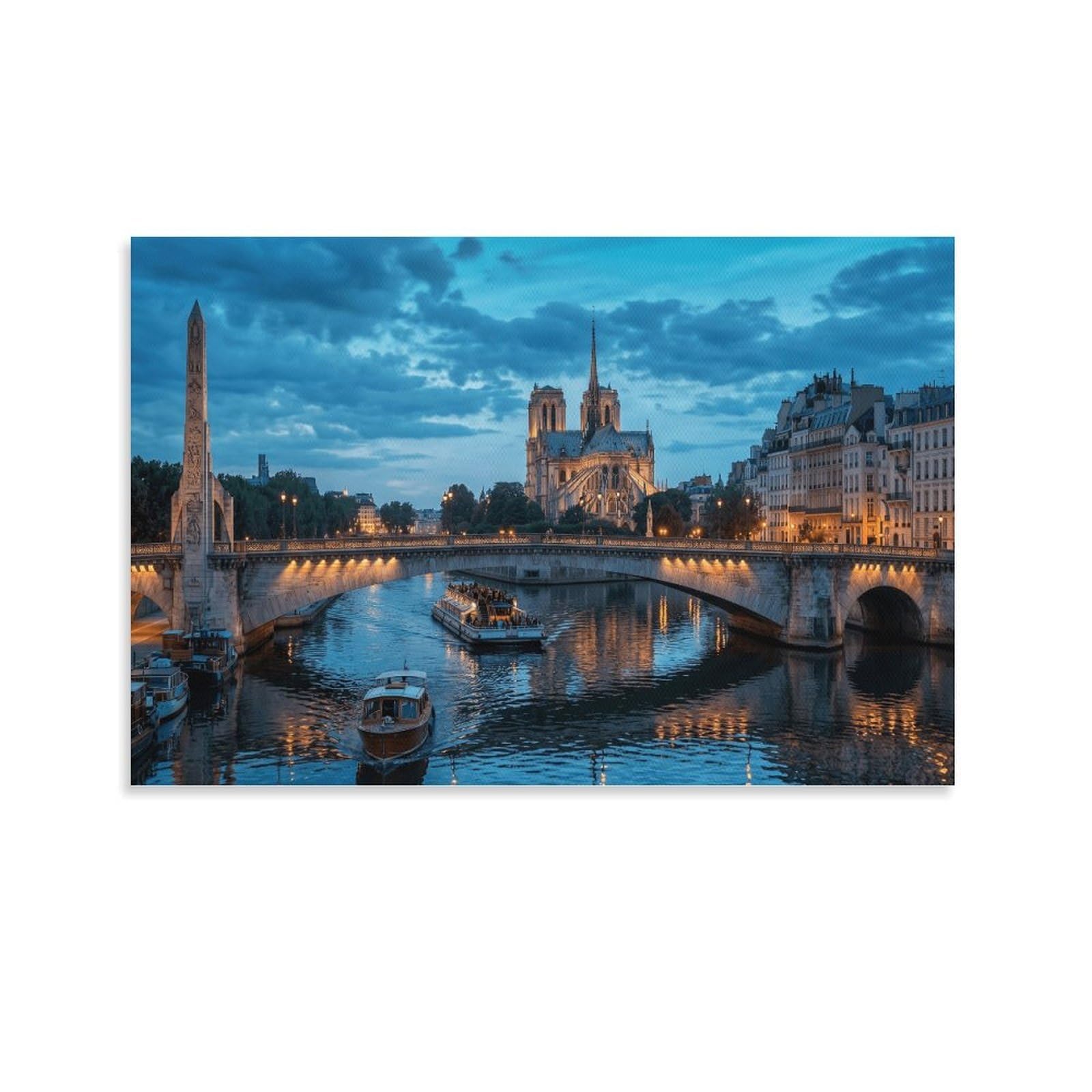 XPASHIQWC Notre-Dame De Paris Poster Artwork Giclee Canvas Prints Modern Wall Art Picture Wall Hanging for Bathroom Wall Decor 20x30inch(50x75cm)