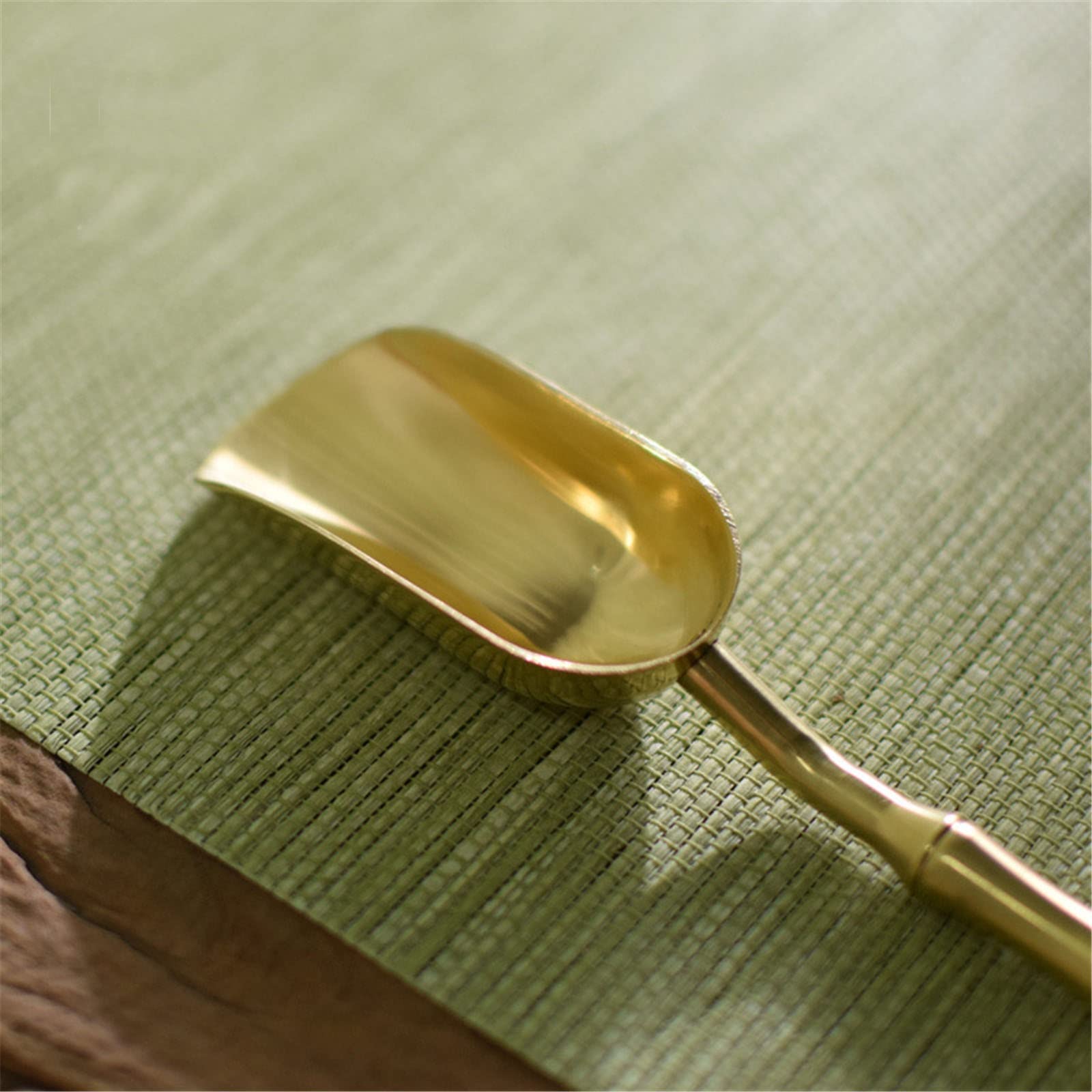 Chińska łyżeczka do herbaty, czarna łyżka dozownik metalowa szpatułka ceremonia Teaware