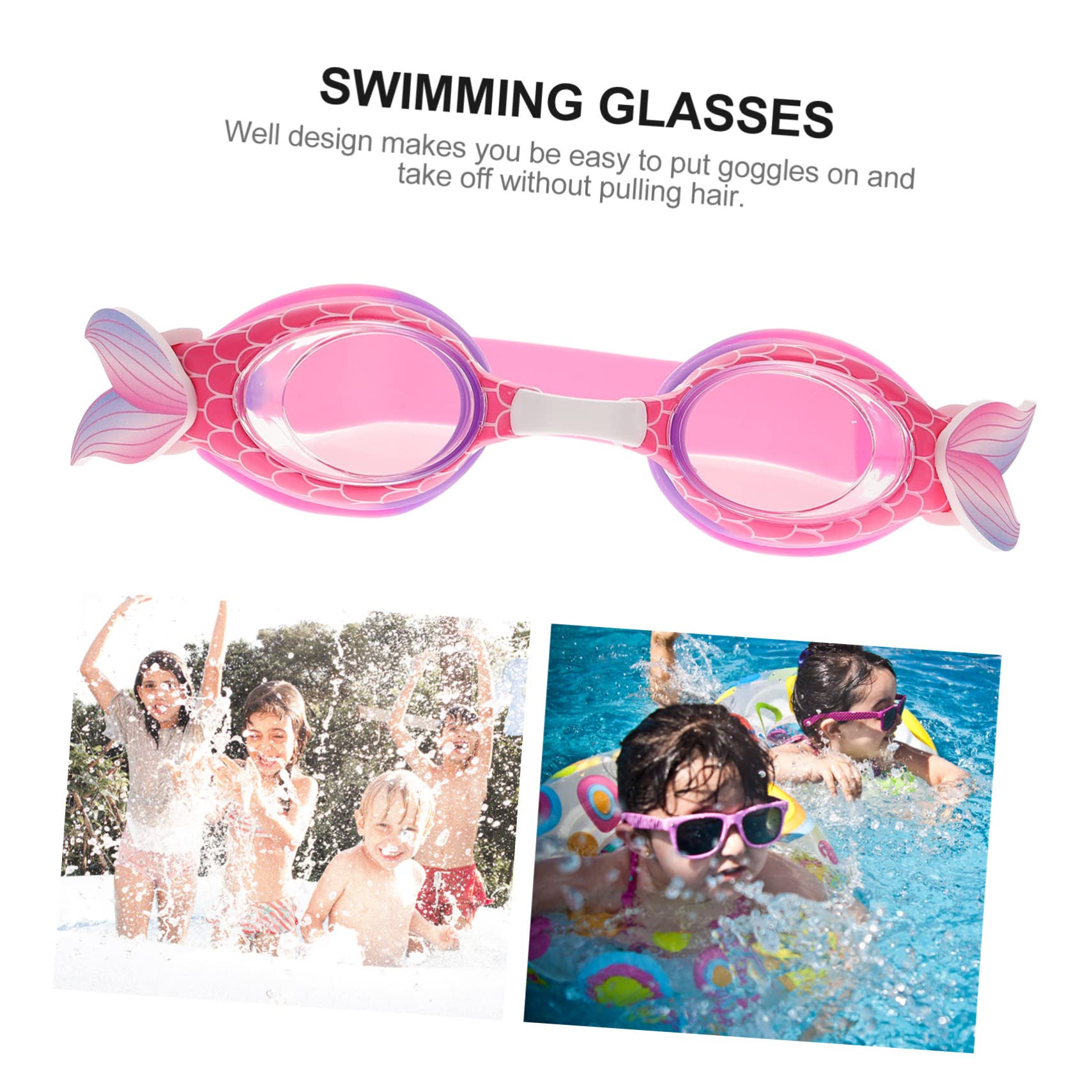 HEMOTON Occhialini per Appannamento Design Piscina Occhiali Impermeabili e Regolabili per Ragazze
