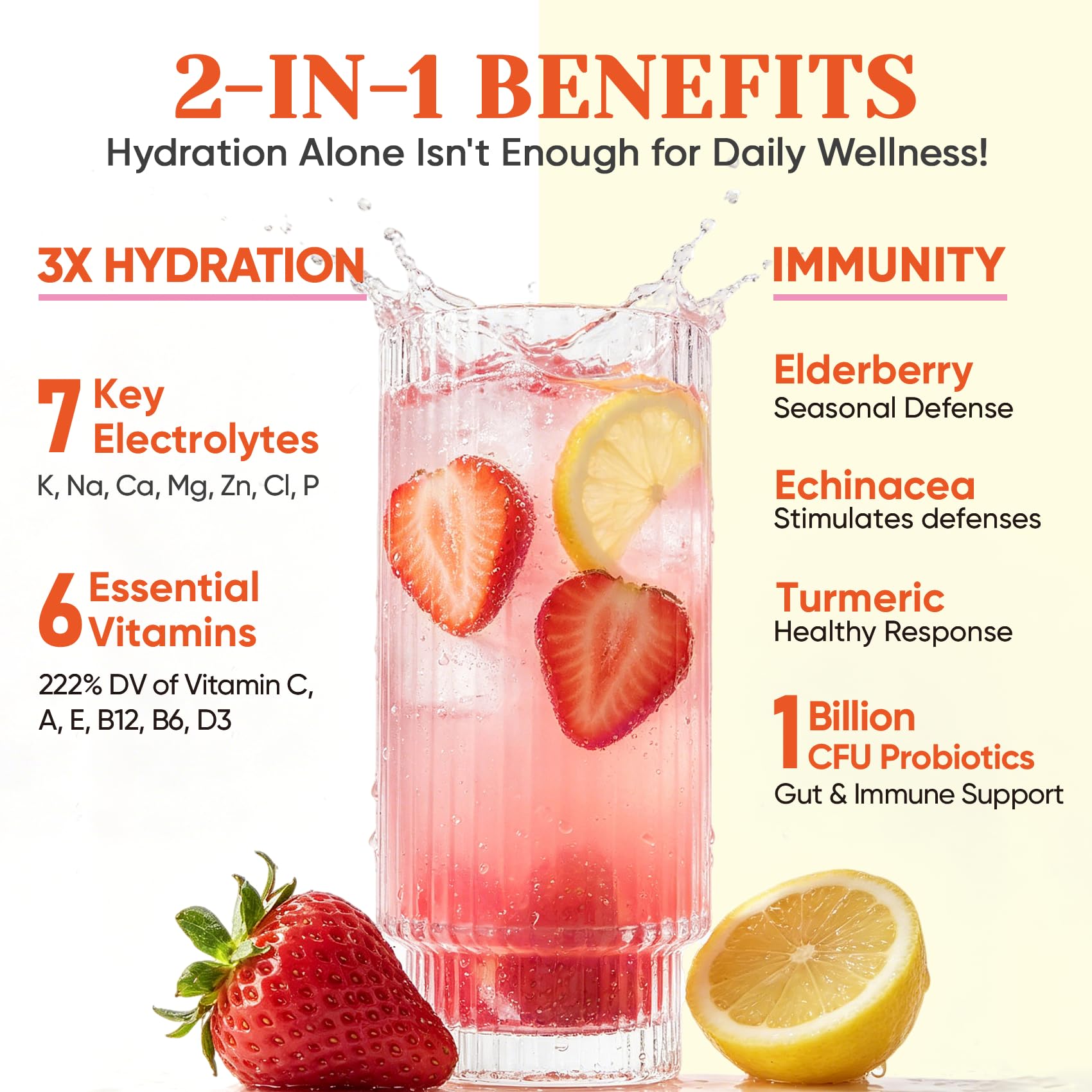 Venture Pal Sugar Free Hydration Packets+Immune-Liquid Daily IV Drink Mix — Amazon image 2