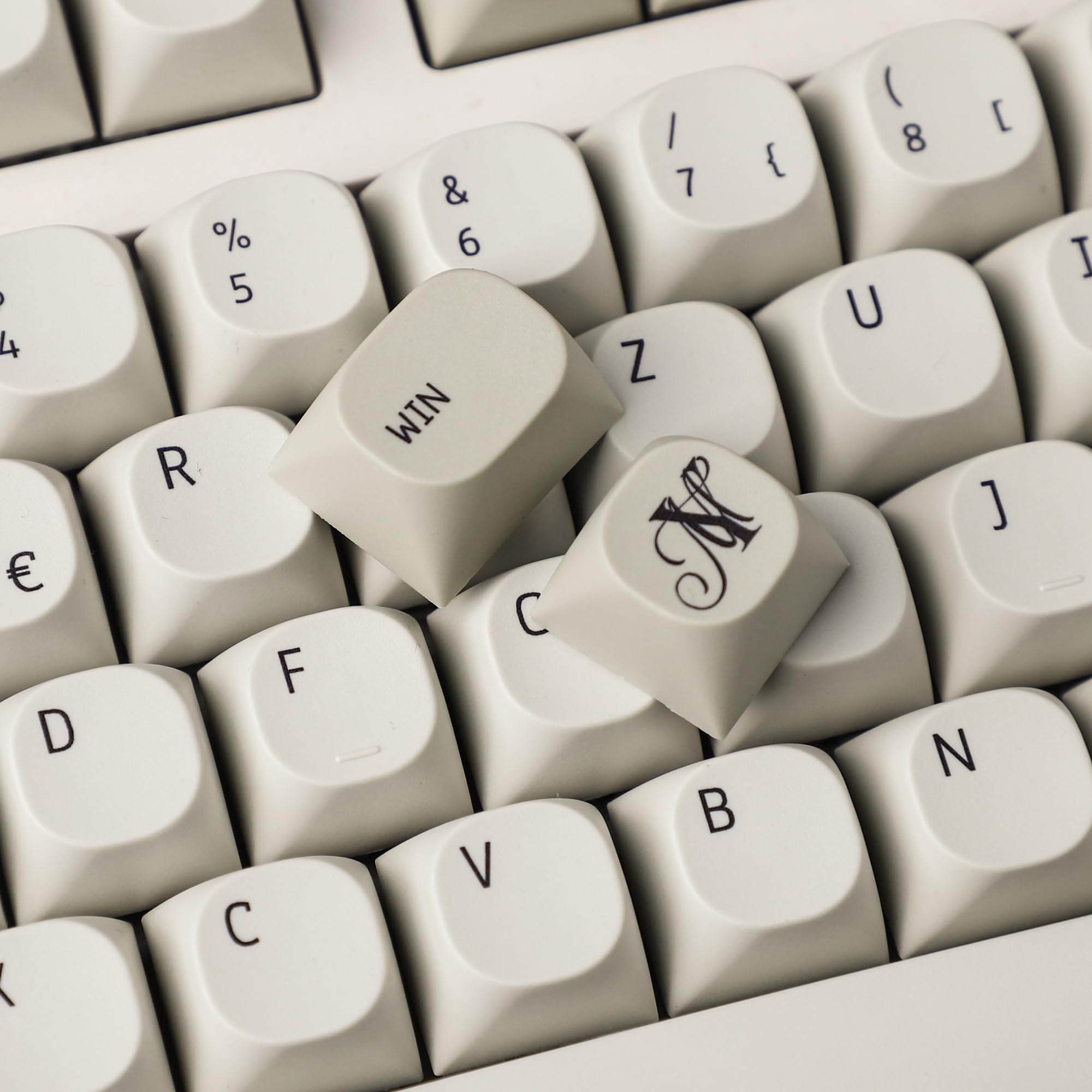 YMDK 133 Tasten MA Profile Dye Sub 9009 PBT Deutsch QWERTZ Keycap Mac Style für MX Mechanische Tastatur Filco 104 TKL 61 68 75 84 96 104