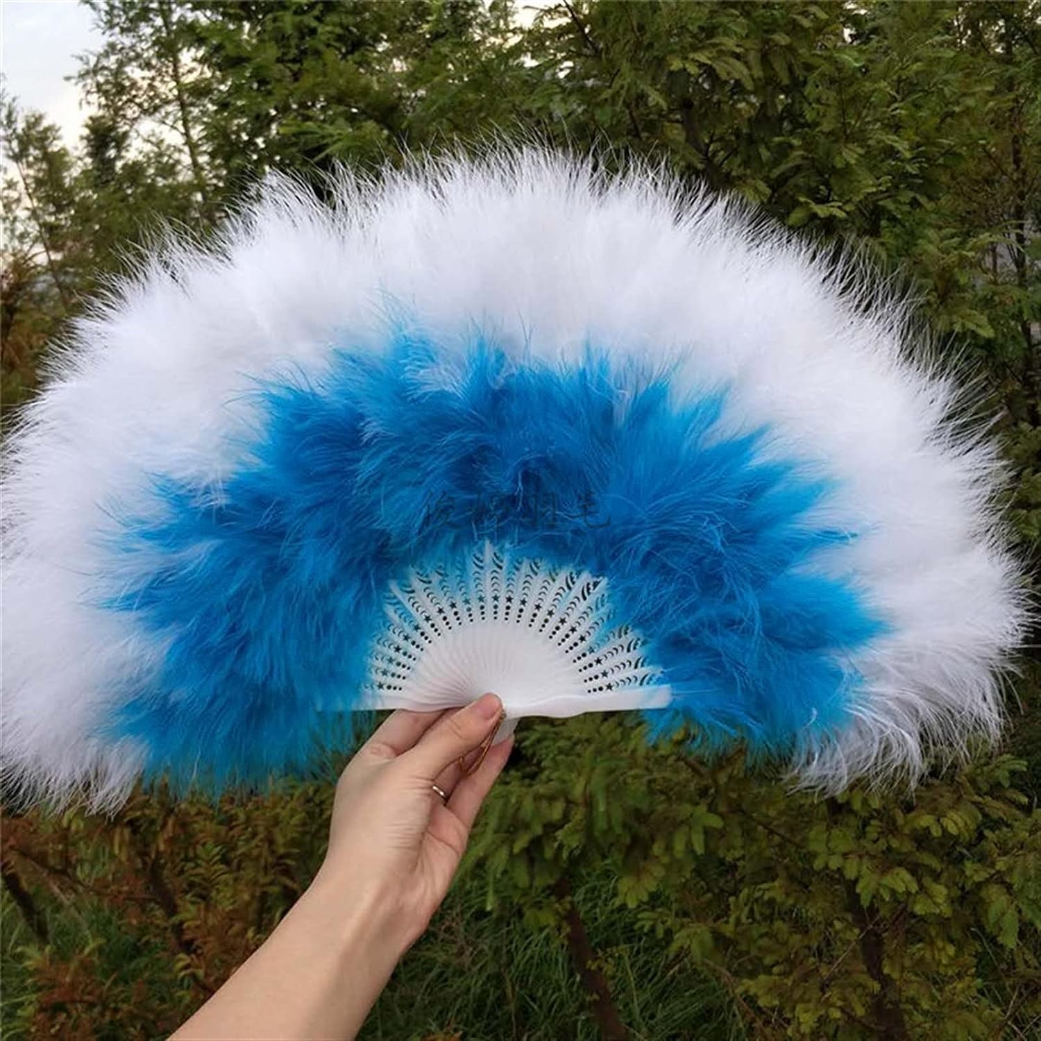ROHCGHC folding fan, Handheld Feather Fan,Vintage Folding, Dance Hand Art Gift Wedding Party Decoration(Sku26)