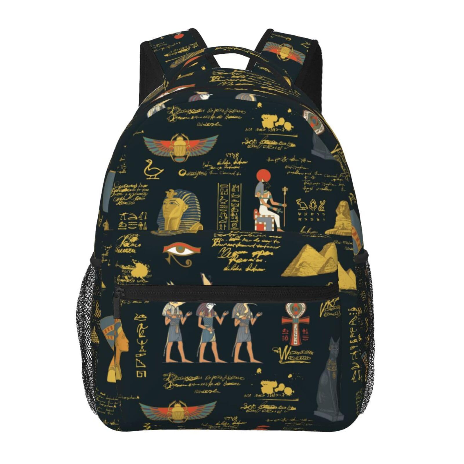 ASYG Egyptian Backpack Hieroglyphics Laptop Backpack Ancient Egytp Tablet Travel Bag Egypt Bag