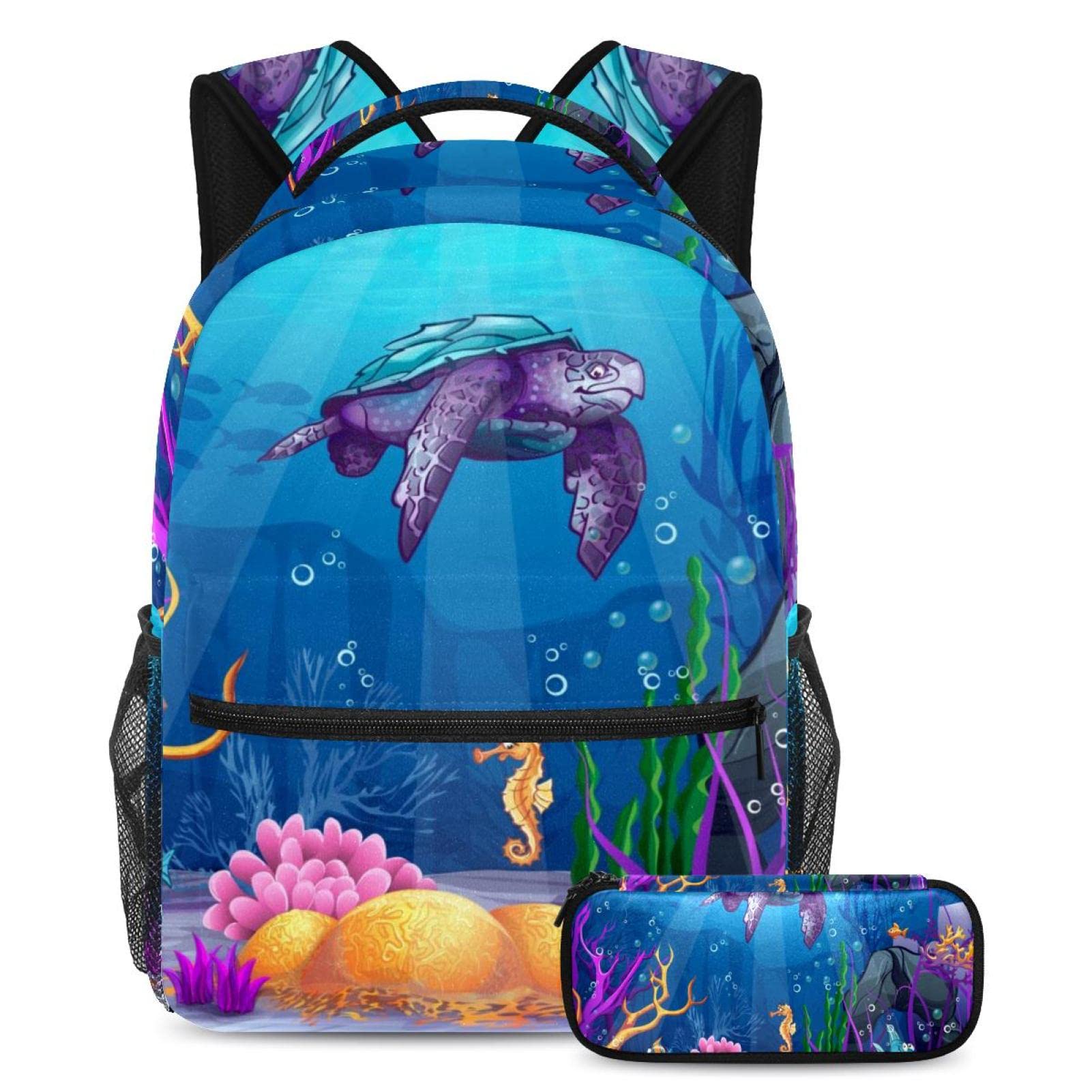 Sac à dos d'école, trousse à crayons licorne, câlins avec étoile rose pour étudiants, Multicolore 6., Medium