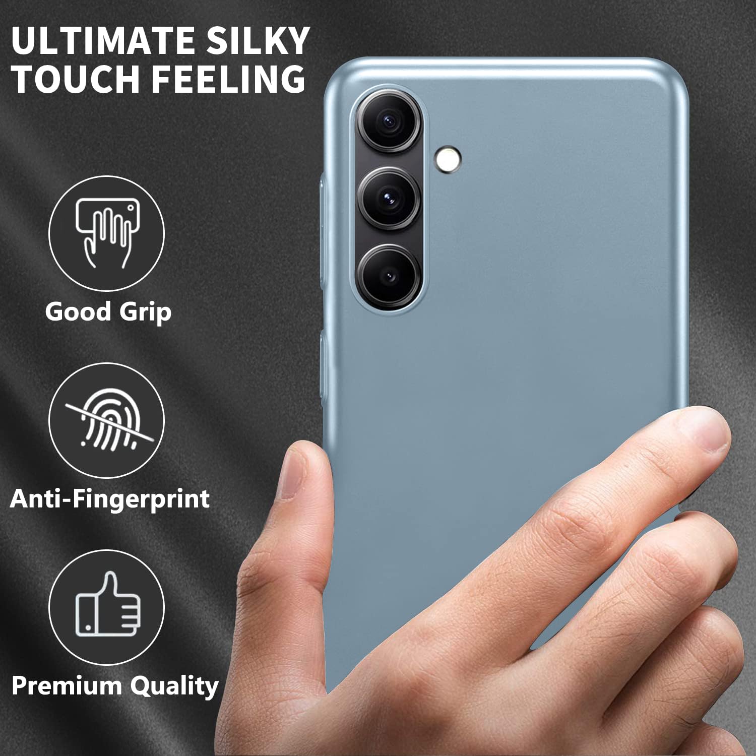 Etui na telefon Samsung Galaxy S23, ultra cienkie, matowe, smukłe, odporne na zarysowania, uderzenia, antypoślizgowe, bumper, etui typu bumper case do Samsung Galaxy S23 6,1" Far Peak Blue