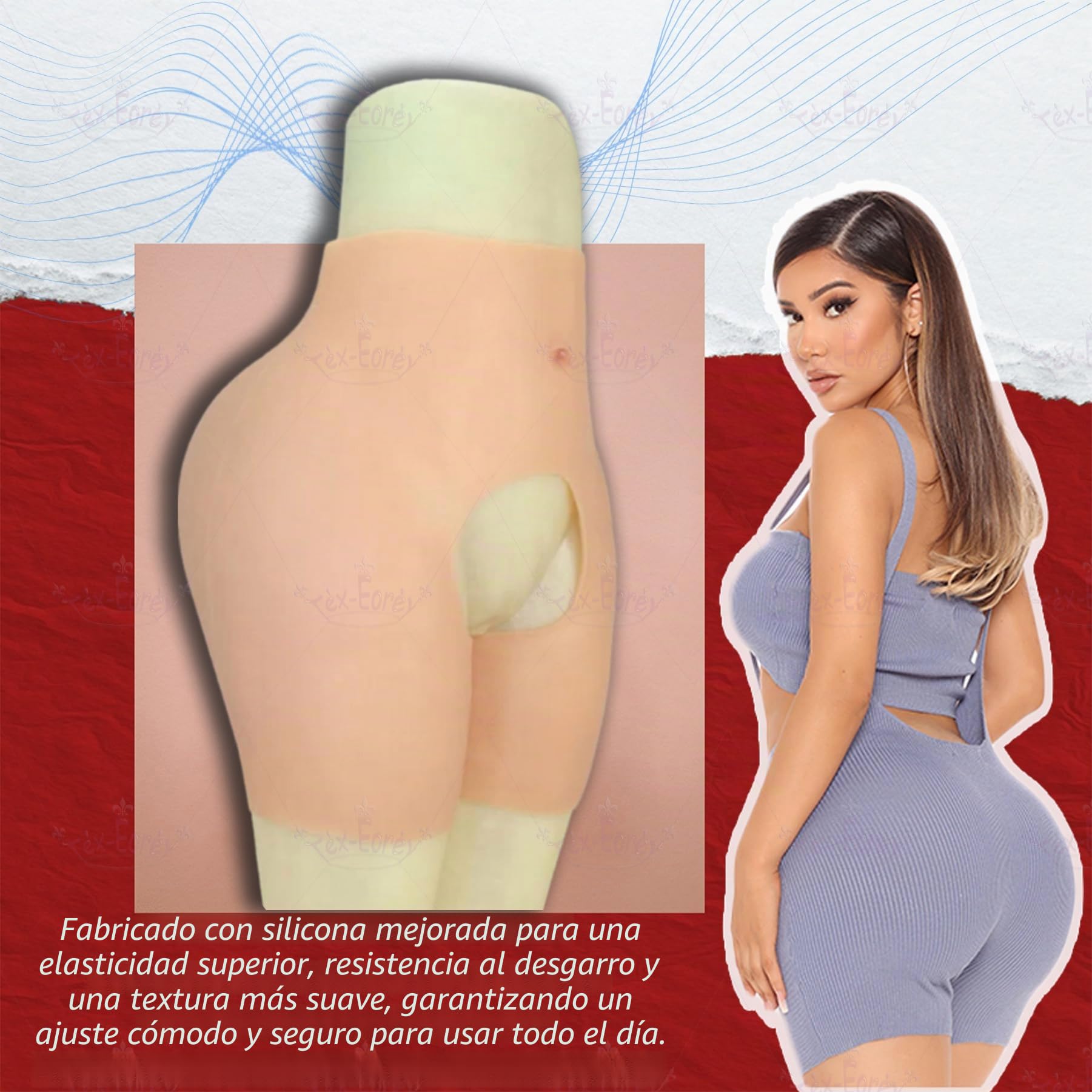 Silicona Glúteos Y Cadera Enhancer Faja Falsos Traseros Abiertos Entrepierna Pantalones Shaper Push Up Caderas No Pegajosas para Mujeres,Marrón,One Size