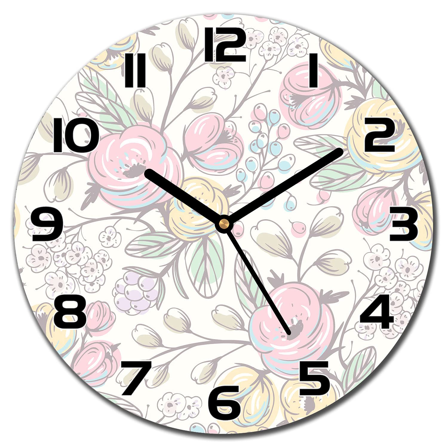 Horloge en verre cuisine haut de gamme en verre de sécurité 30 cm