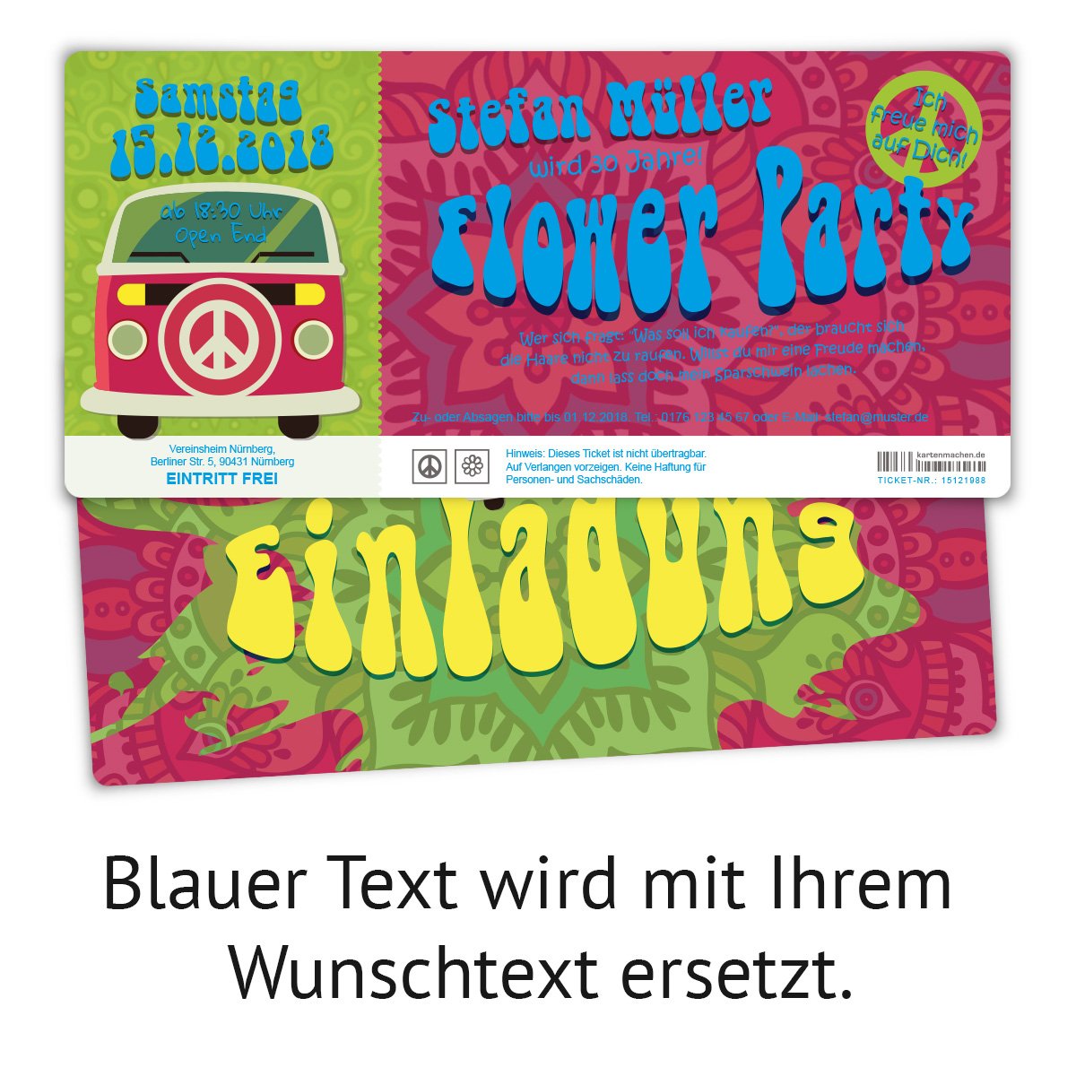 Unique Party Blumen-Einladungskarten – 8 Stück Bunt, Perfekt Für Geburtstagsfeiern & Partys