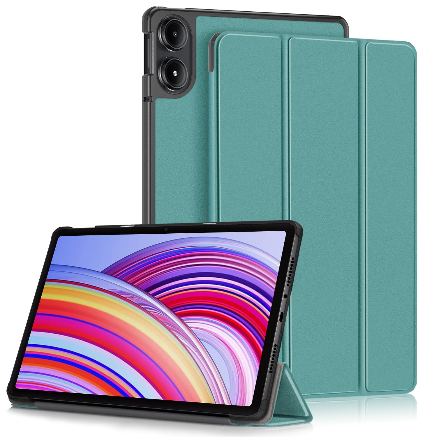 Yiernuo Hülle für Xiaomi Redmi Pad Pro 12.1 Zoll 2024,Schlank Slim Schutzhülle mit Auto Schlaf/Wach,Grün