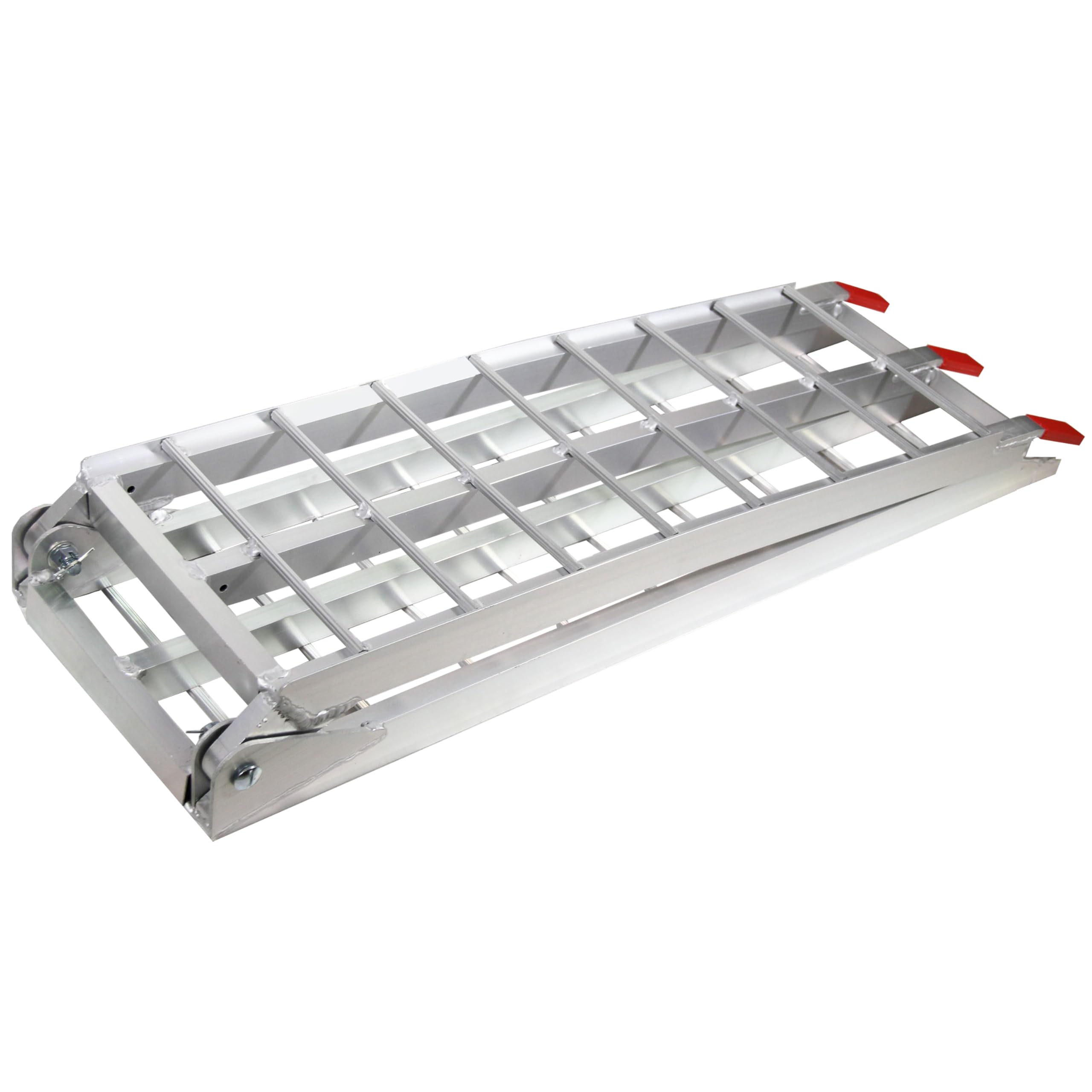Klappbare Alu Auffahrrampen 680 kg pro Paar – Laderampe & Verladerampe, rutschfest & Stabil, Verladeschiene, Motorrad ATV Quad (1x Auffahrrampe - R3)