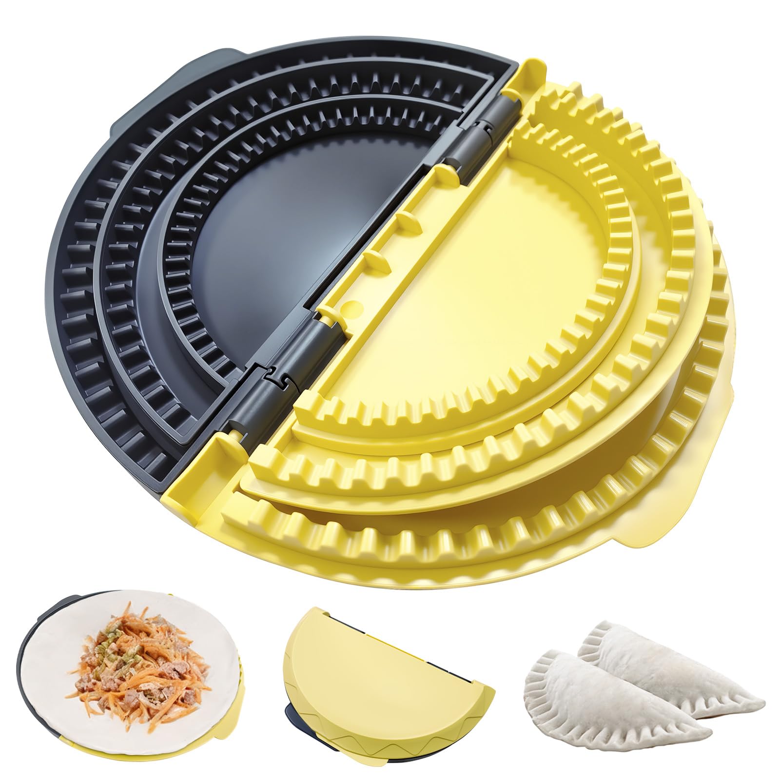 3-in-1 Tortilla Sealer Crimper (10+8+6 Inch) Detachable Tortilla Crimper Maker Large, Make Sealed Quesadillas,Tacos, Burritos, Sandwich & More, BPA-Free, Dishwasher Safe-image-21