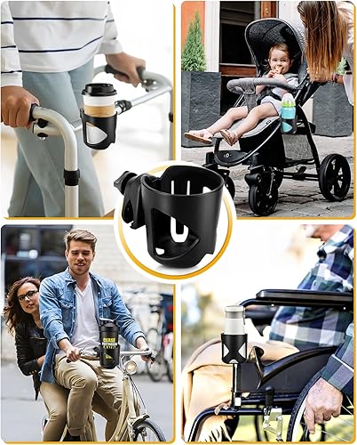 Miniatura 4 de Portavasos para cochecito, soporte universal para bebidas para bicicletas, carros o andadores, se adapta a la mayoría de tazas