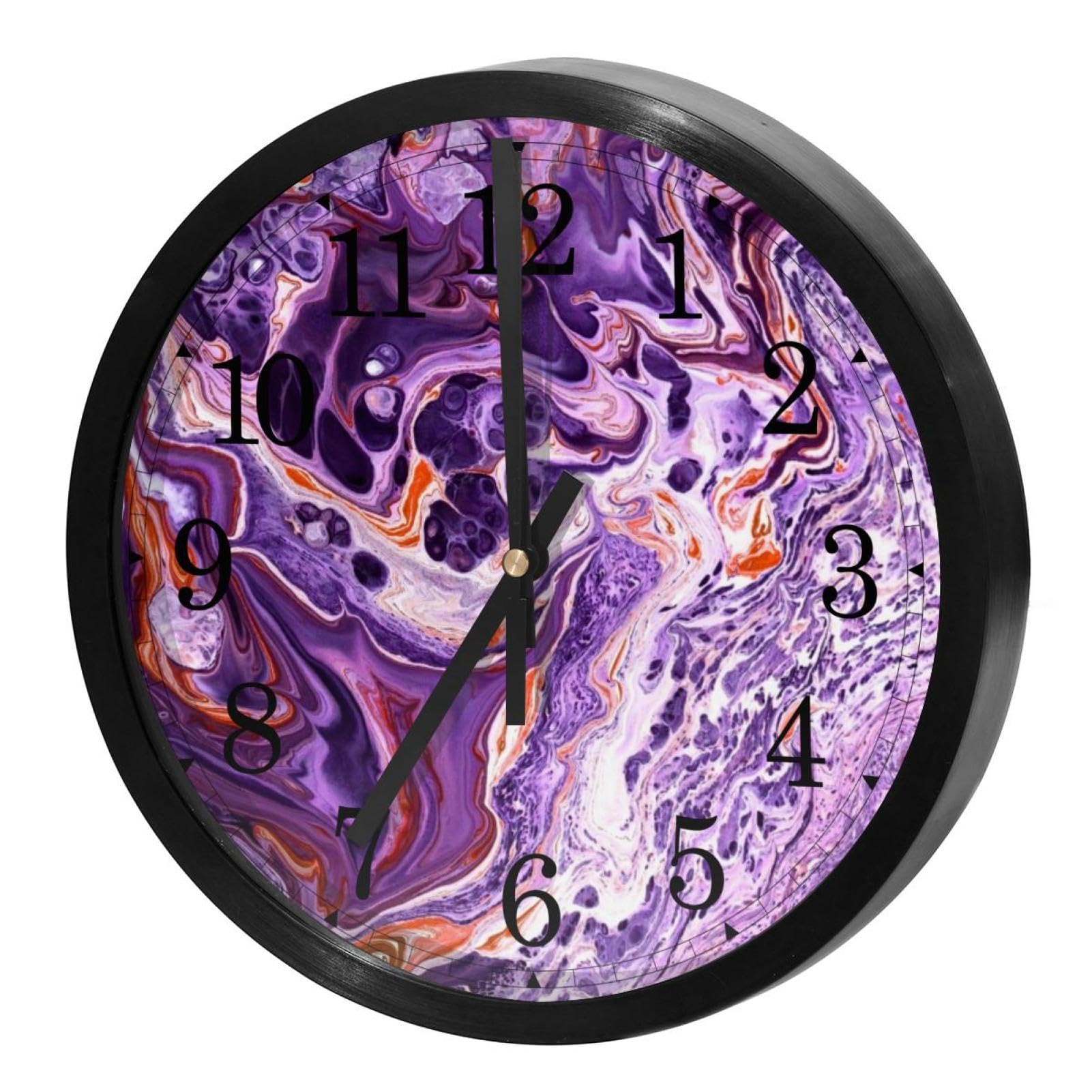 Horloge murale silencieuse à quartz design marbre haut de gamme