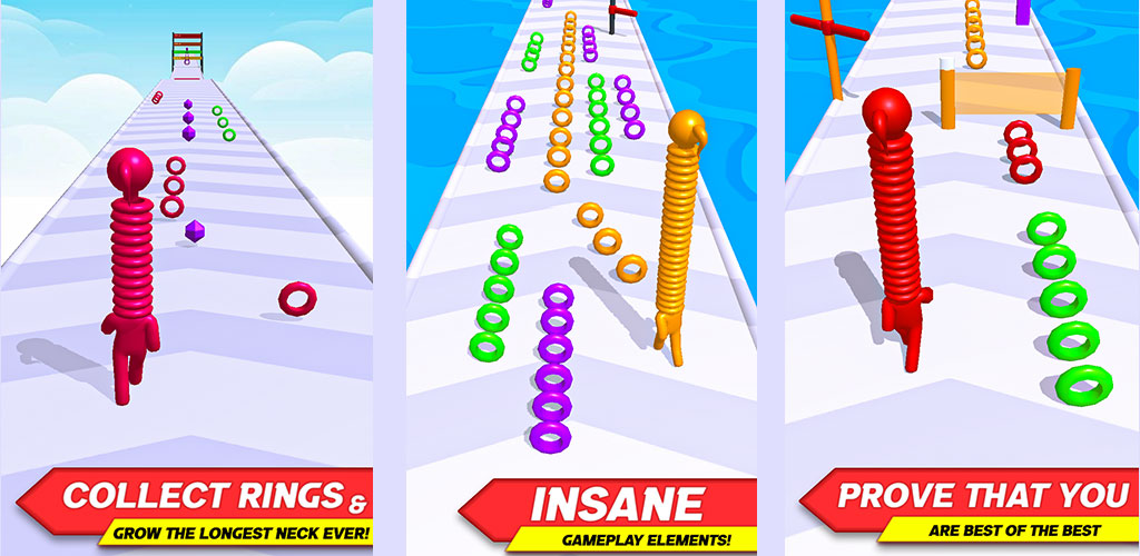 StickMan Longest Neck Stack Run 3D - Collect Rings Stack Long and High ...