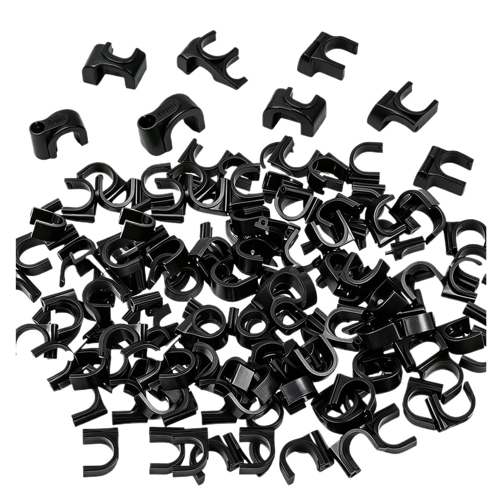 Dpnentv 10Mm-(100Pcs) Multi-Purpose U Type Cable Clips Wall Mount Wire Cord Organizer Tools