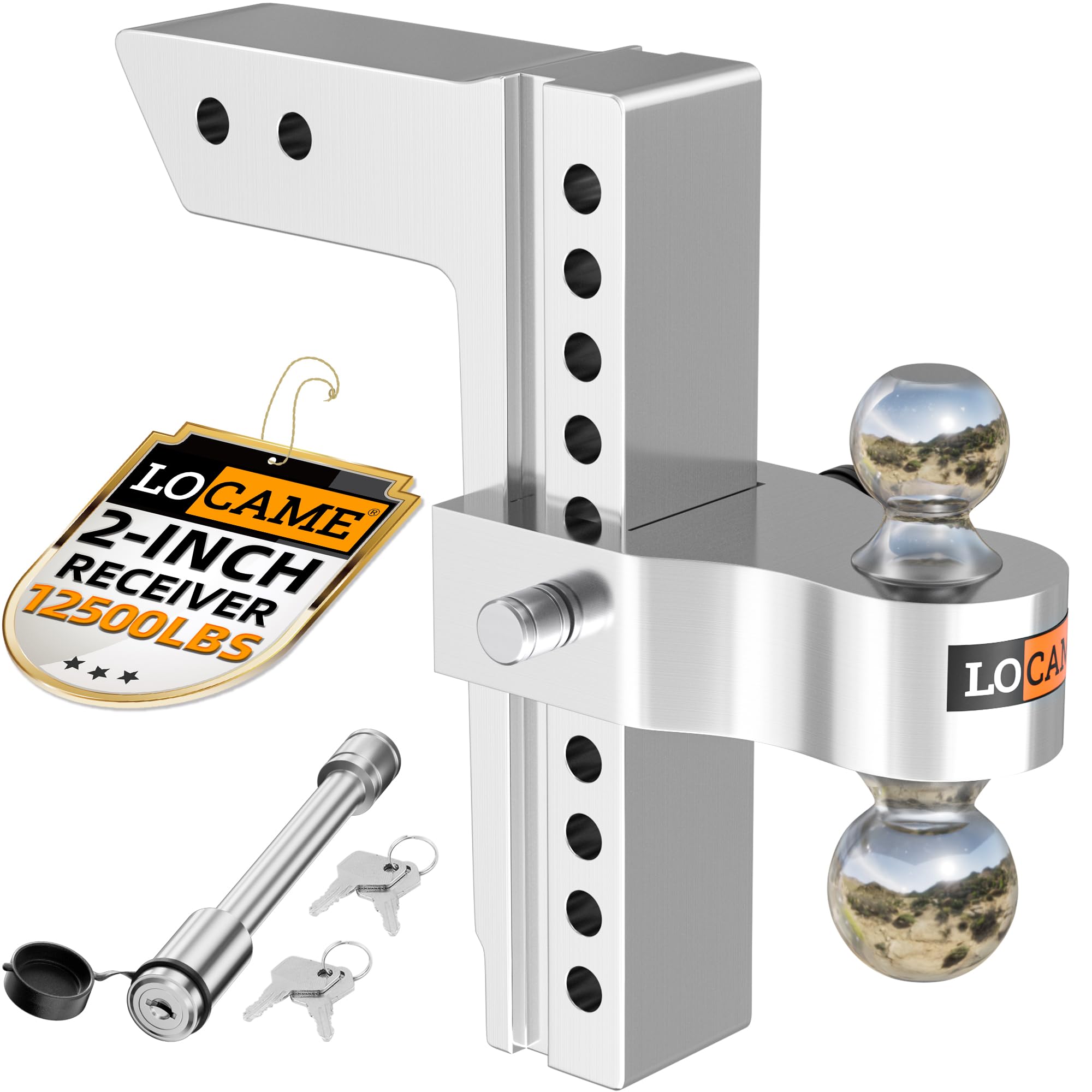 Gancio Traino LOCAME Regolabile - Per Ricevitore 5,7 Cm, Alluminio, GTW