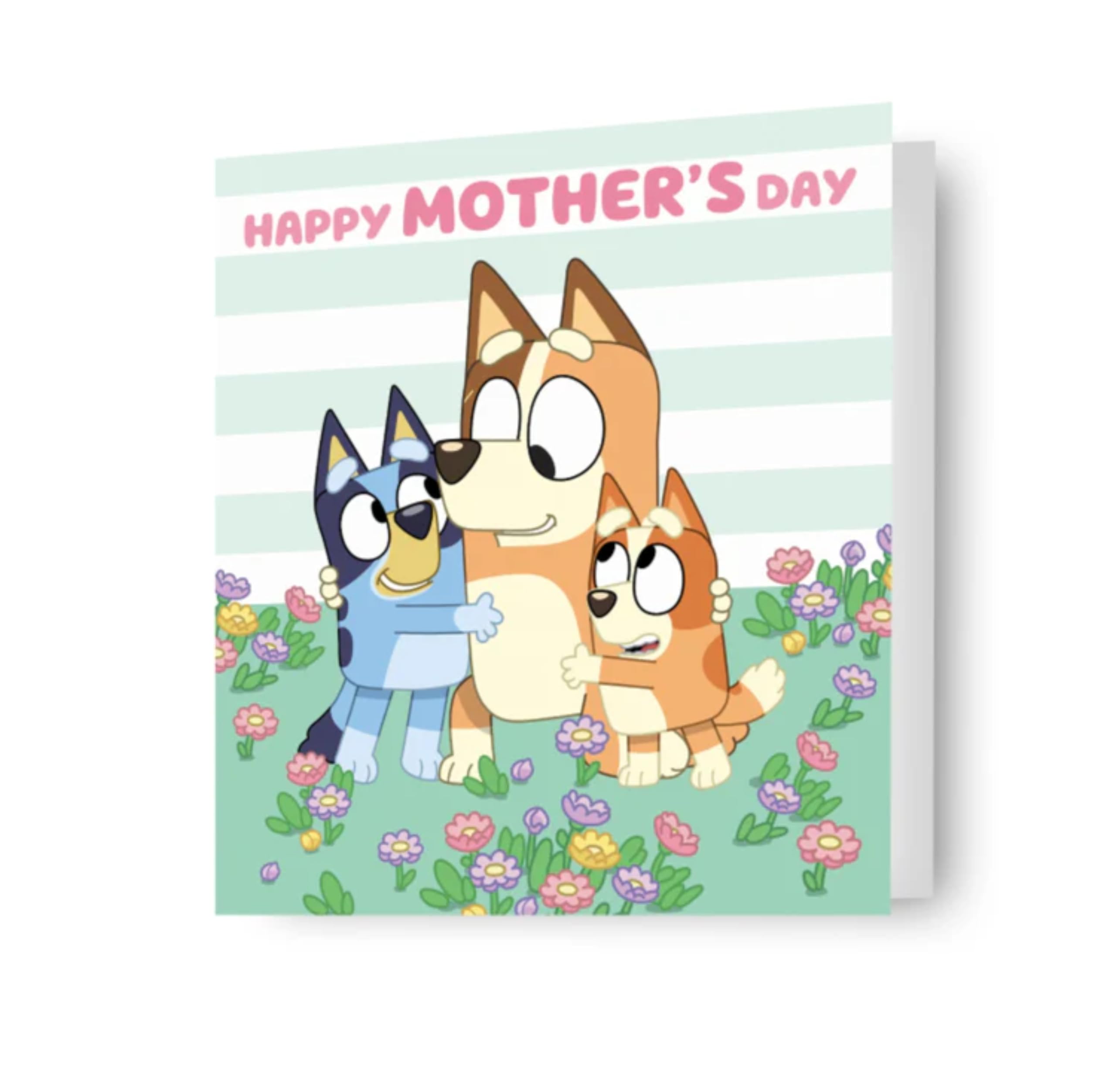 Bluey Happy Mother's Day Card For Mummy, Mum, Grandma, Cute Mothers Day Card with Popular TV Cartoon Design