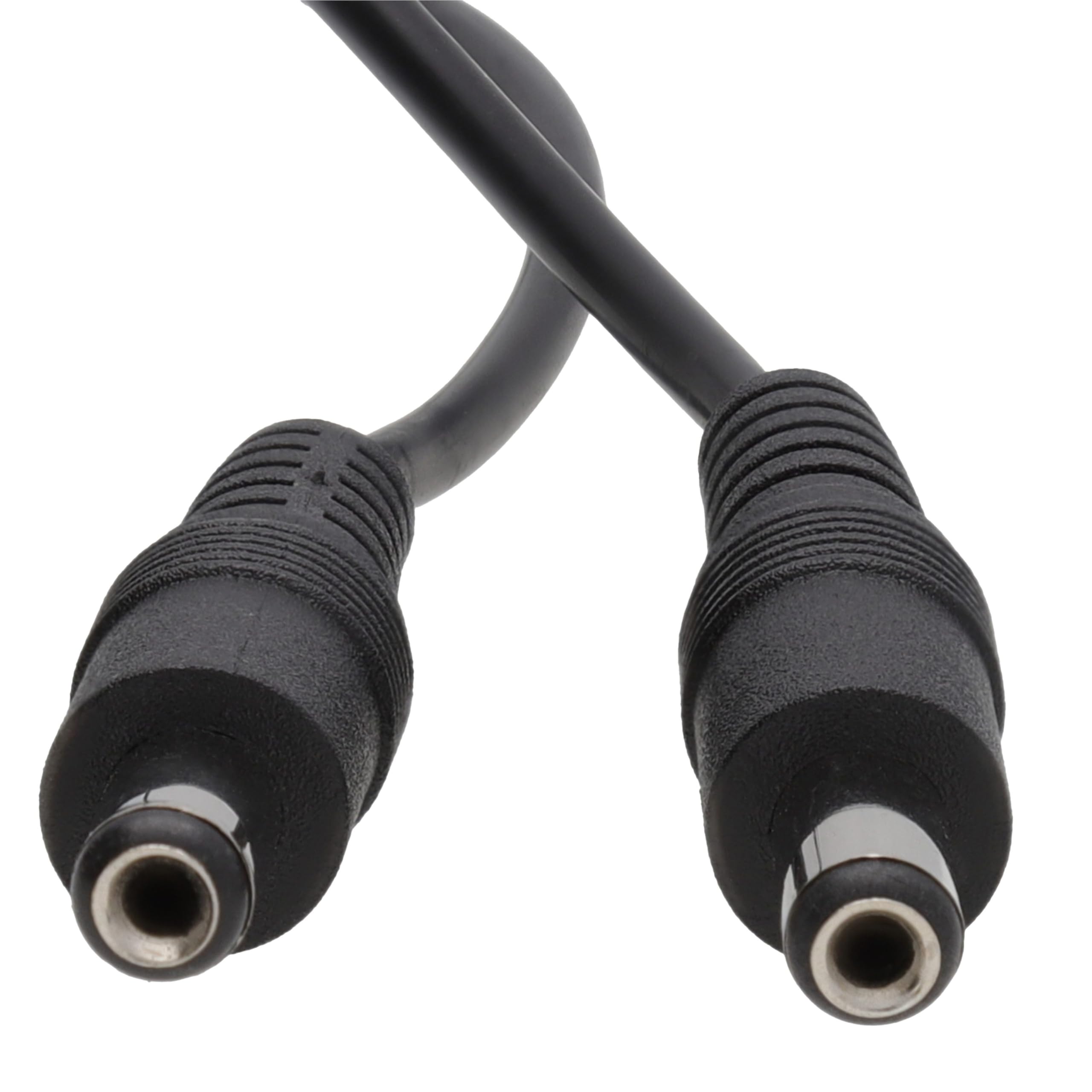 kenable Kabel Zasilający DC 2,1mm x 5,5mm Wtyk Męski na Męski 2 m [2 metry/2m] Czarny do Urządzeń Niskiego Napięcia LED Solarne