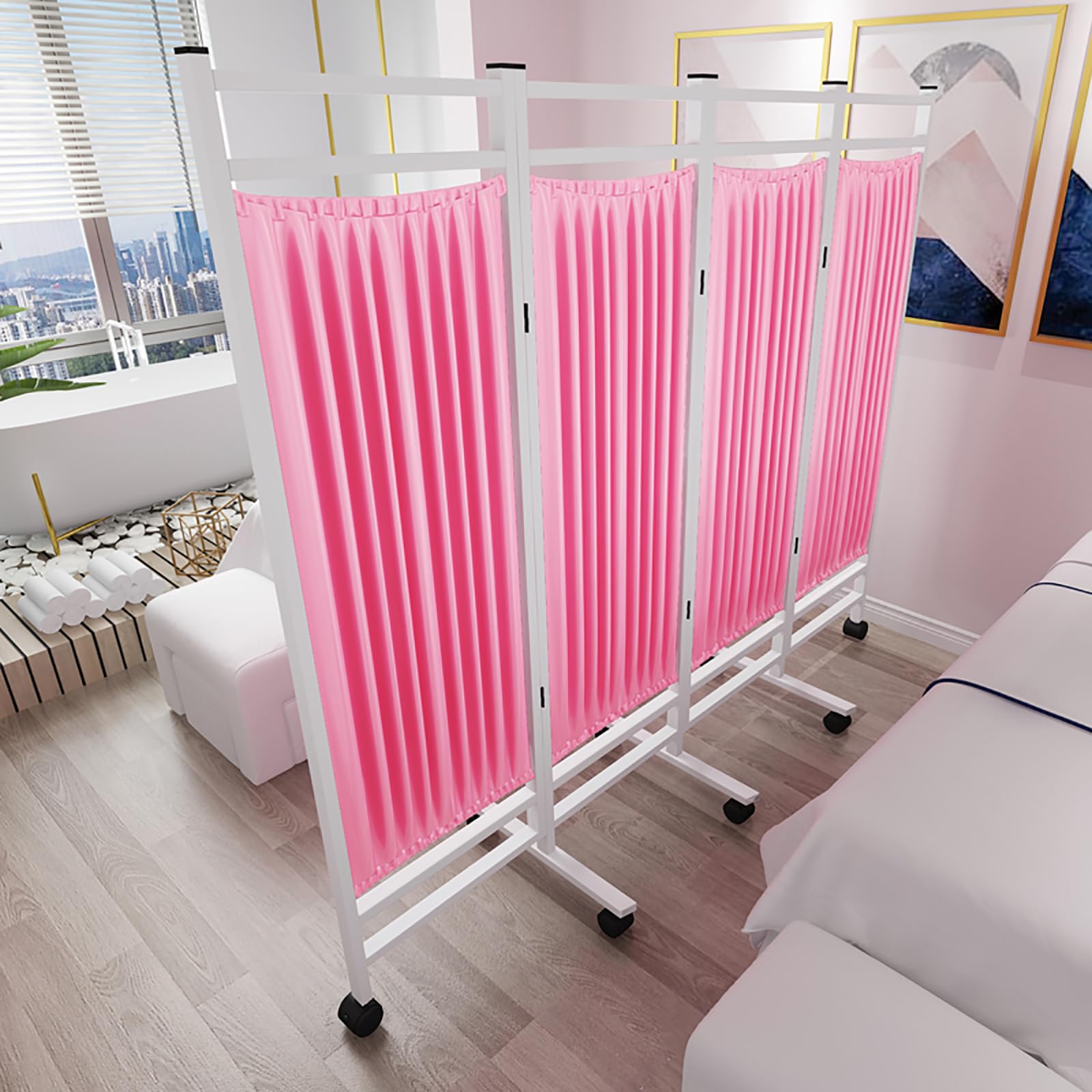 衝立 ついたて つい立て ピンク 仕切り 180 60 整体 病院 カイロ