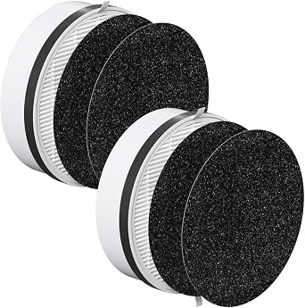 2 Set HP125 Replacement Filter for Hunter HP125 AirX HEPA Digital Air Purifier, 2 Pack H13 True HEPA and 4 Pack Activated Carbon Pre-Filter, Part Number H-HF125-VP H-HF125