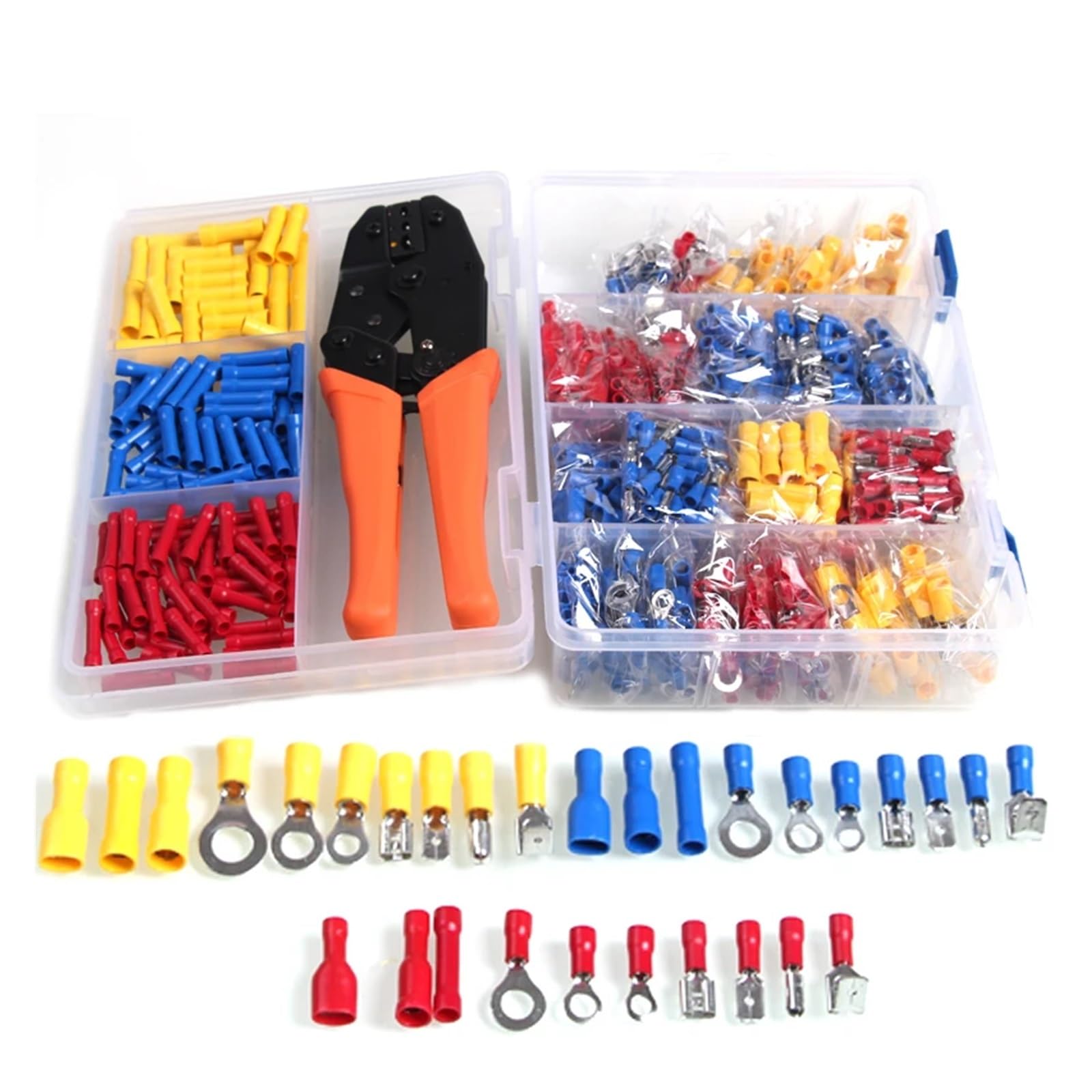 Connecteurs de câbles à fourche isolées en kit mâle femelle pour sertissage stable