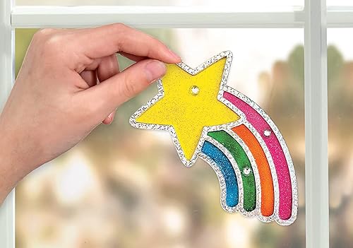 Miniatura 9 de Creativity for Kids Easy Sparkle - Kit de arte para ventana, pintura y decora 7 atrapasoles de bricolaje, artes y manualidades para niños de 6 a 8