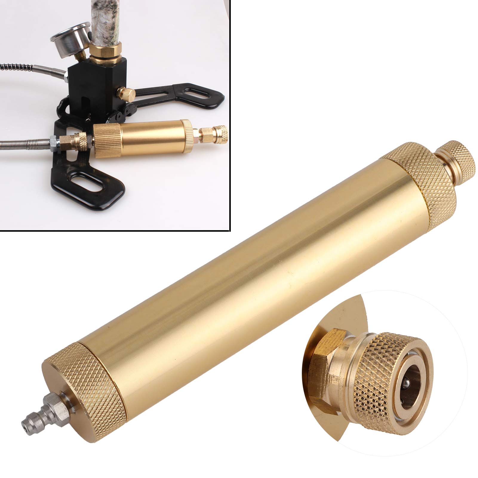 Filtre Séparateur d'Huile Compresseur Pompe Air 30MPA Alliage Aluminium Haute Pression Double Séparation avec Dessiccant pour Atelier Mécanique, Plongée Sous-Marine, Entretien Industriel